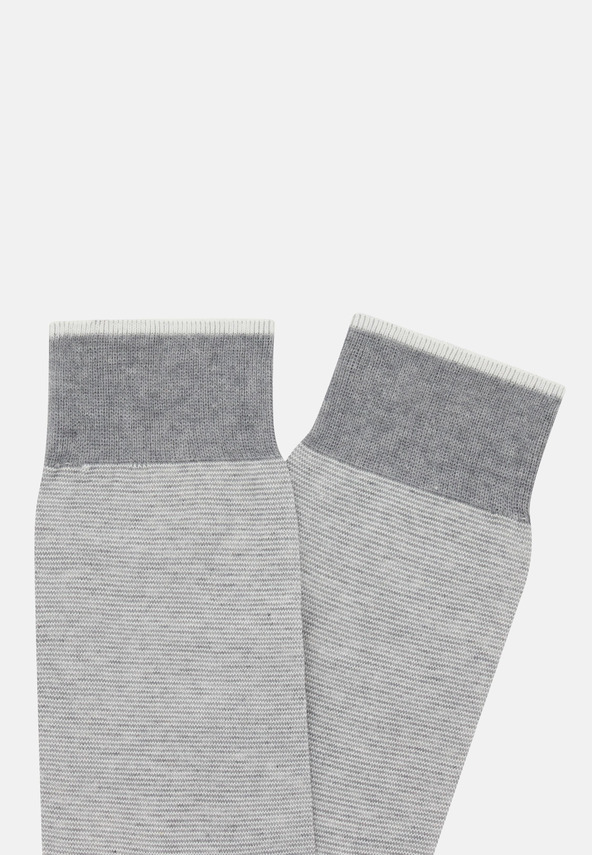Micro Striped Socks Grey, Grey, large image number 0
