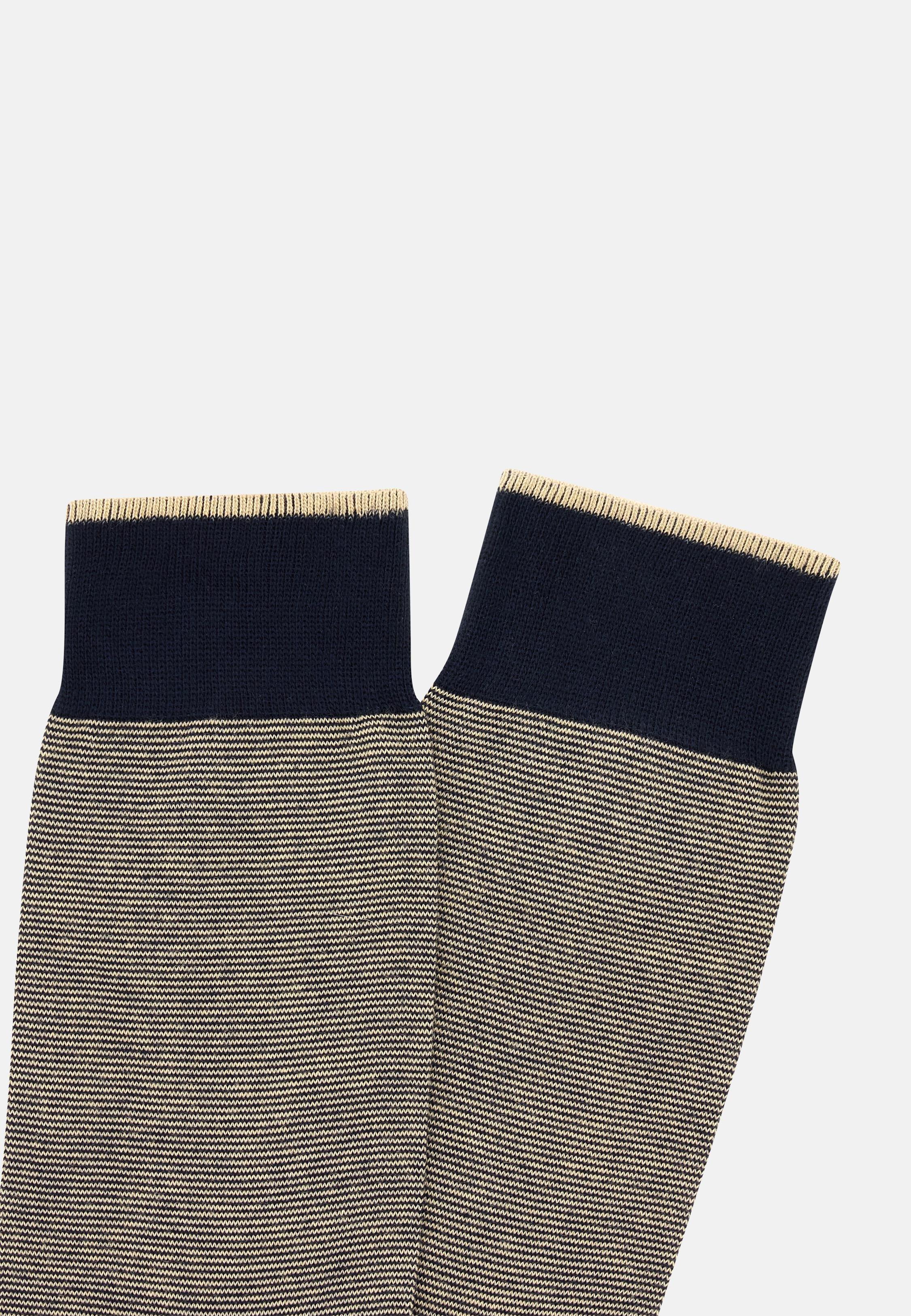 Micro Striped Socks Blue, Navy blue, large image number 0
