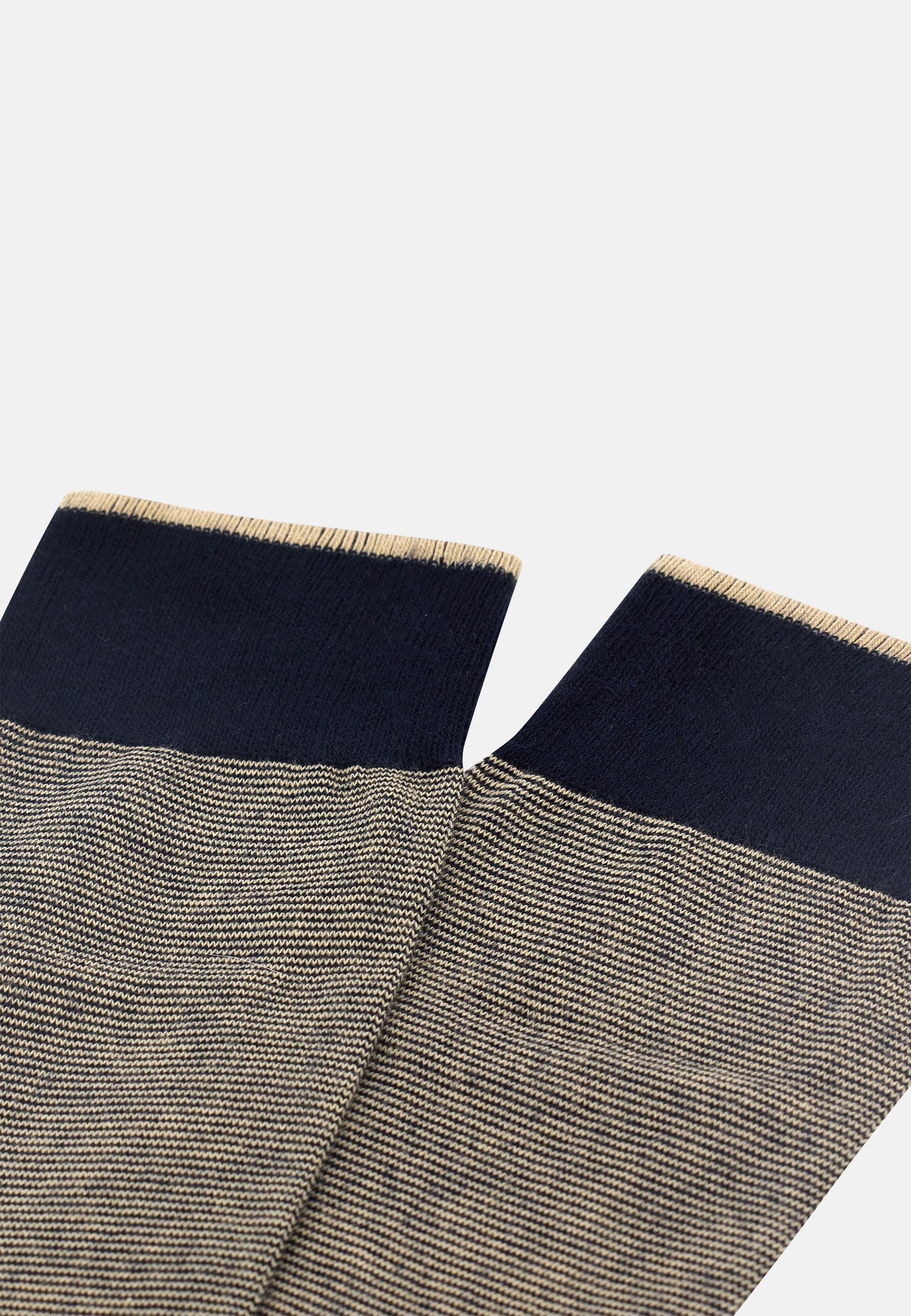 Micro Striped Socks Blue, Navy blue, large image number 1