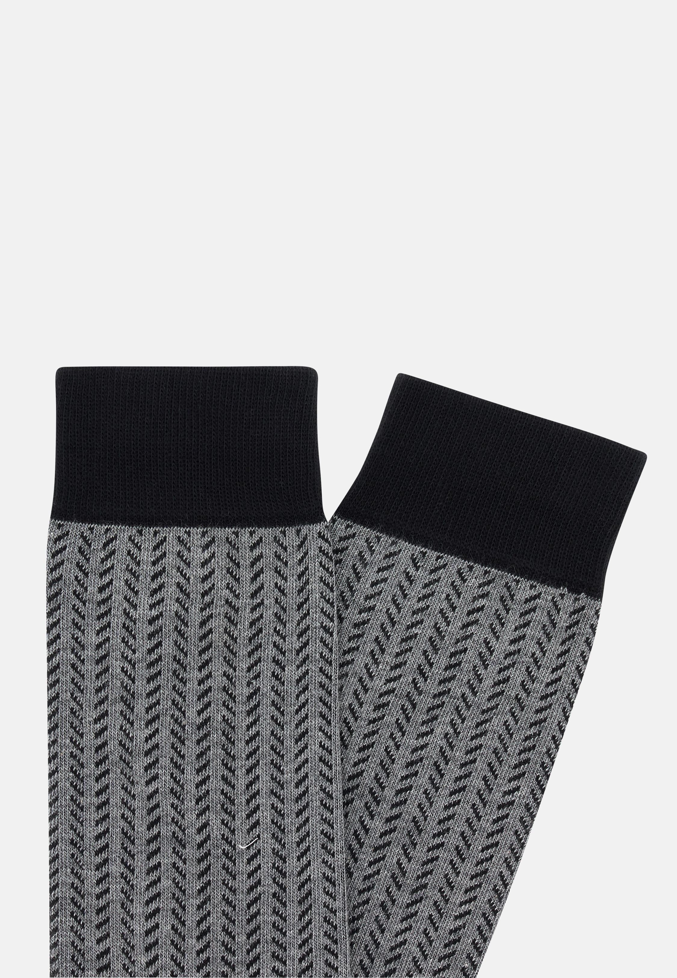 Herringbone Socks Grey, Grey, medium