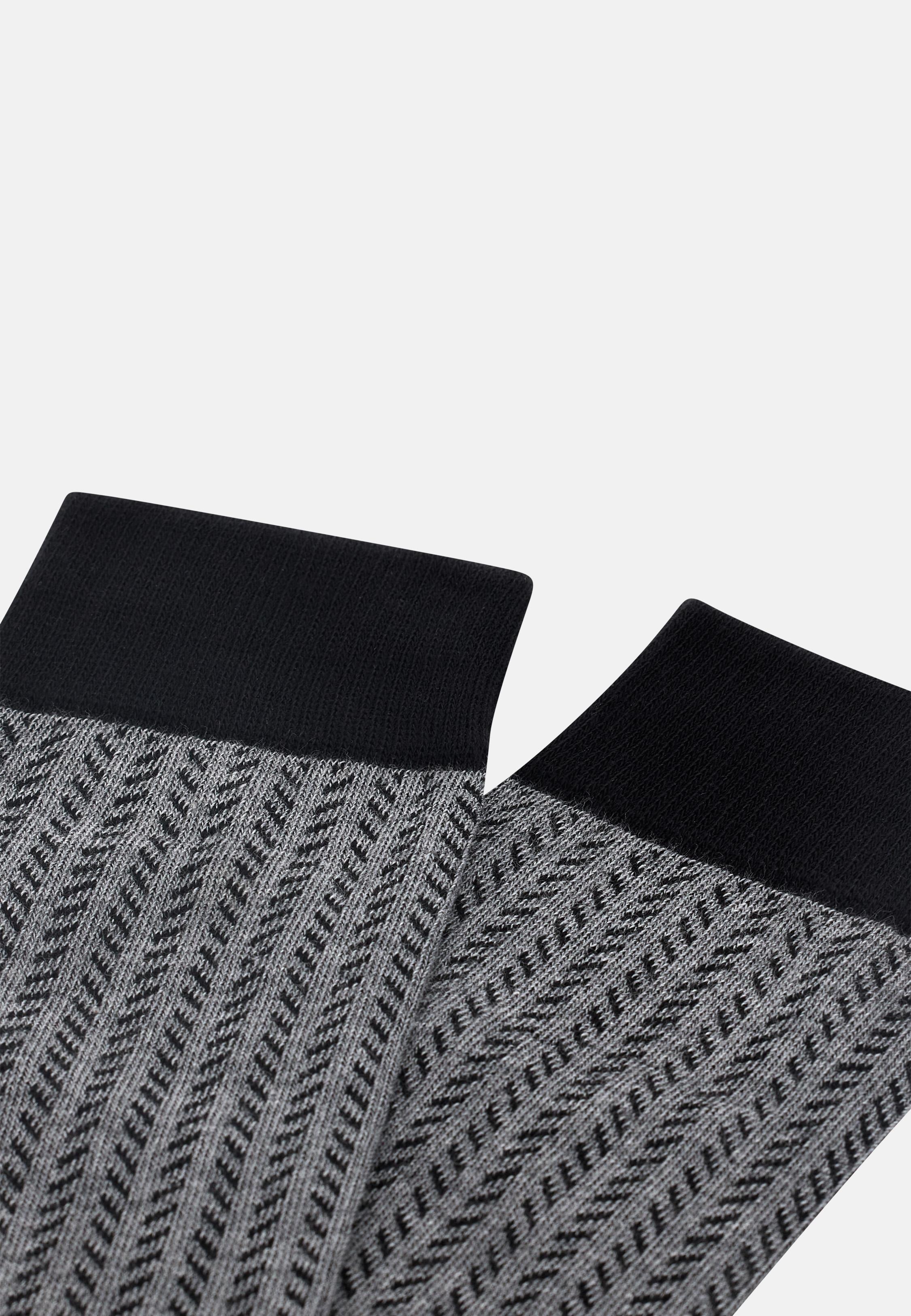 Herringbone Socks Grey, Grey, medium