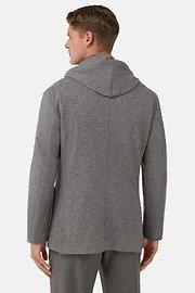Madison Sweatshirt Jacket in Wool and Cashmere Grey, Grey, large image number 1
