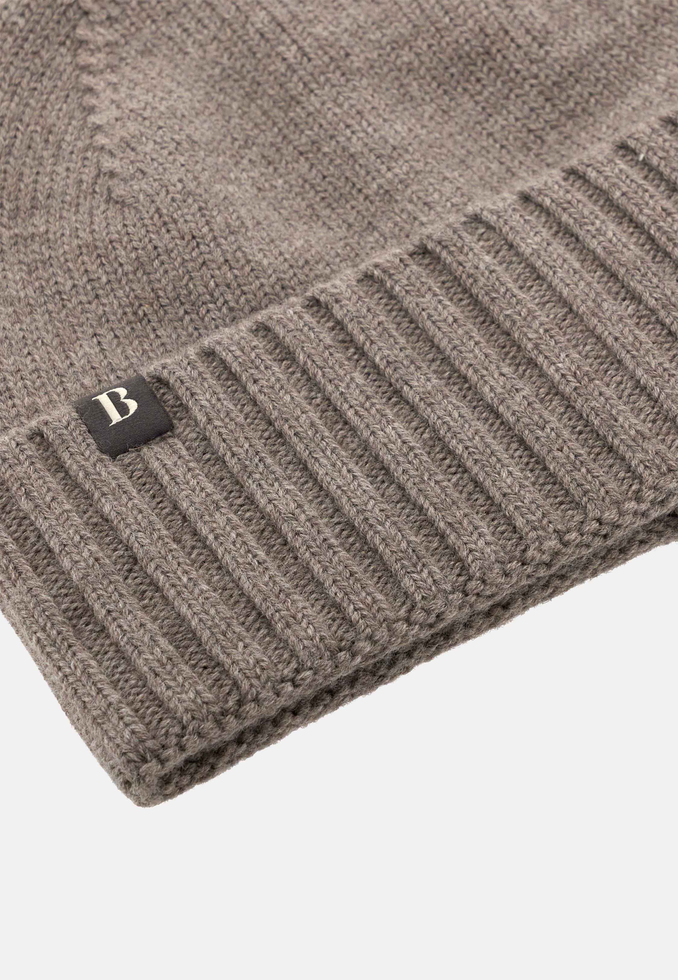 BROWN Wool Hat, Taupe, large image number 0
