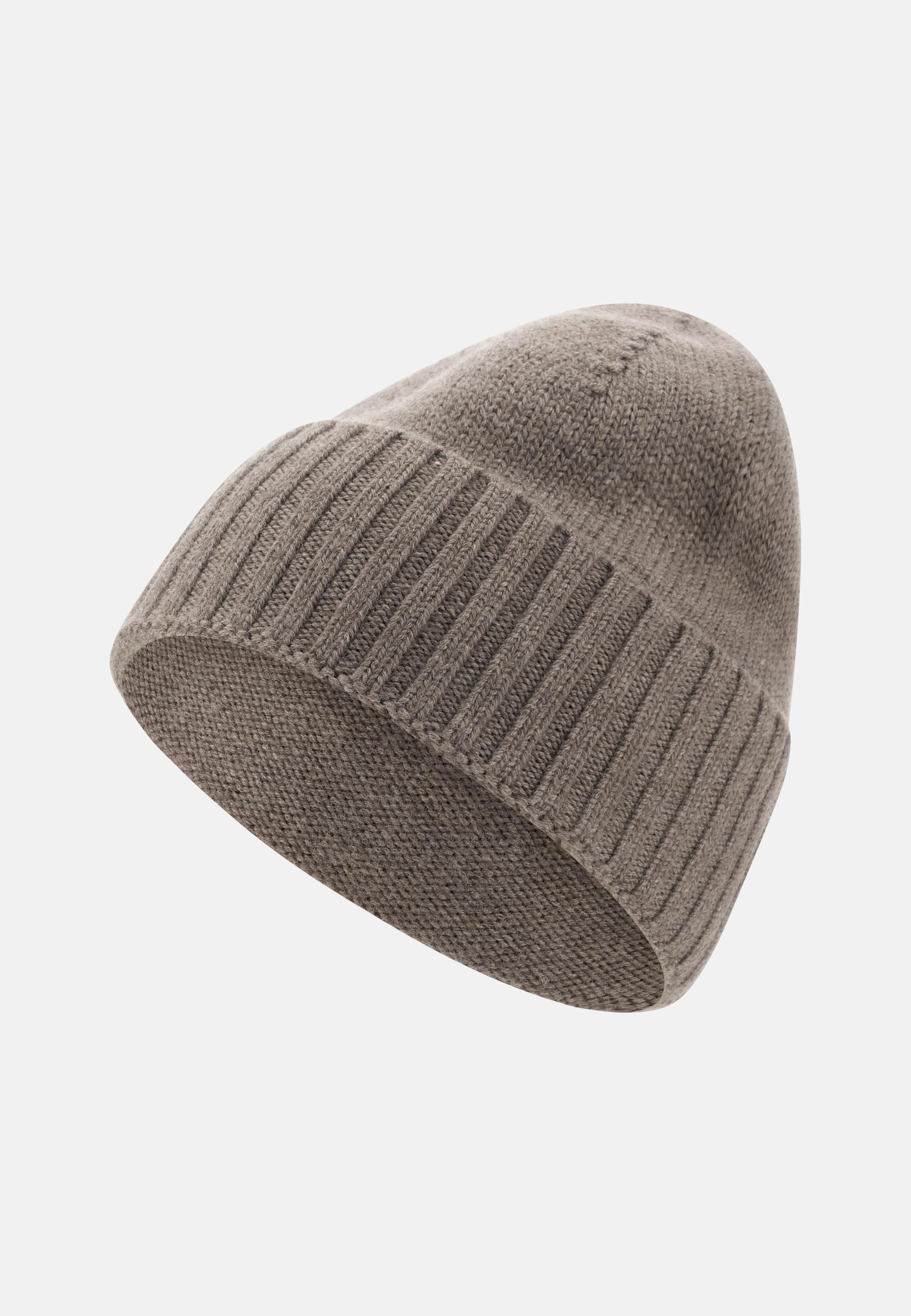 BROWN Wool Hat, Taupe, large image number 1