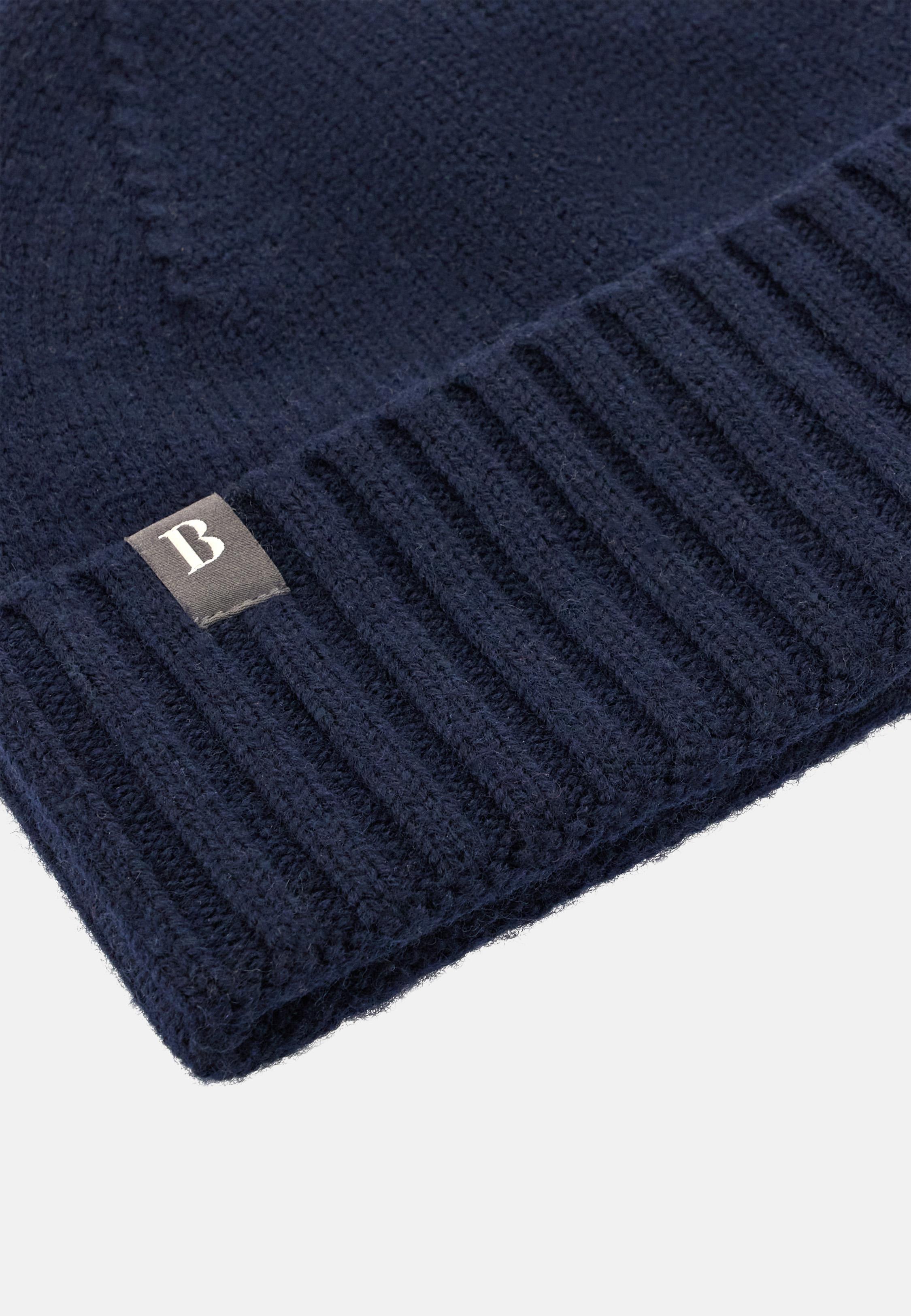 Wool Hat Blue, Navy blue, medium