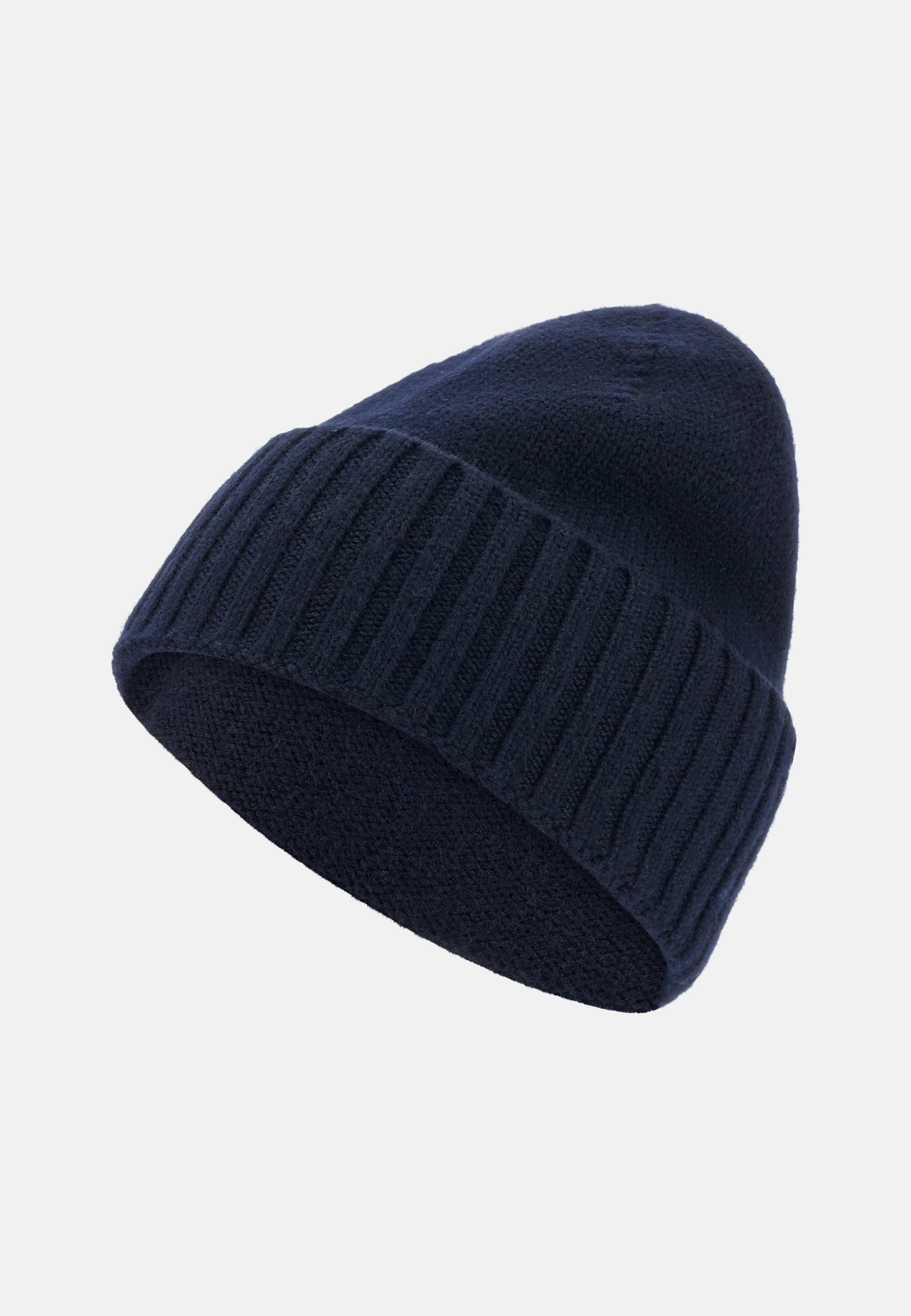 Wool Hat Blue, Navy blue, medium