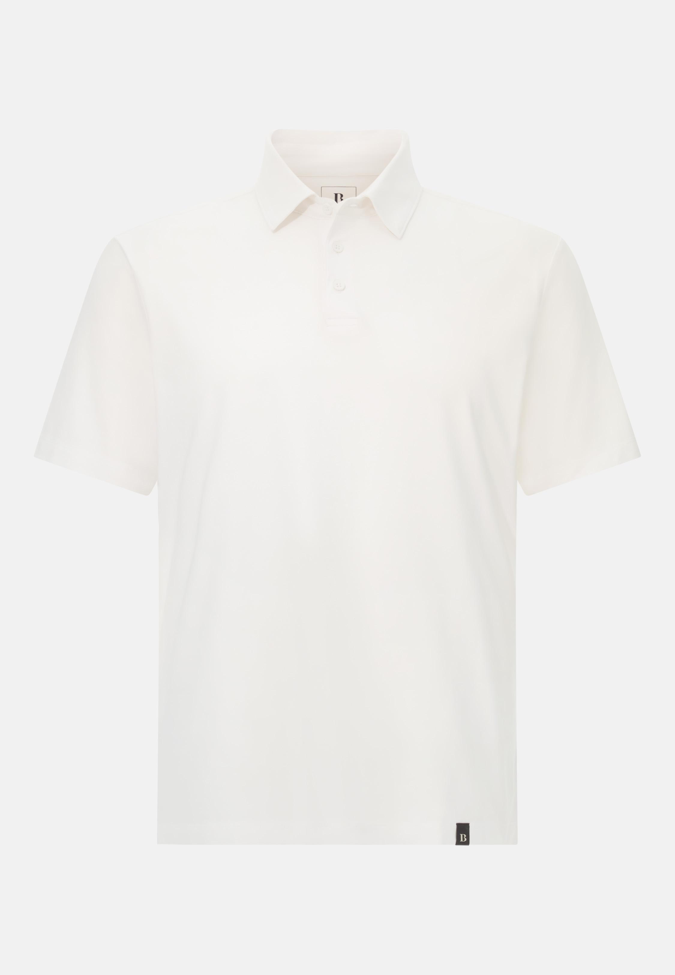 WHITE Polo Shirt In Stretch Supima Cotton, , large image number 3