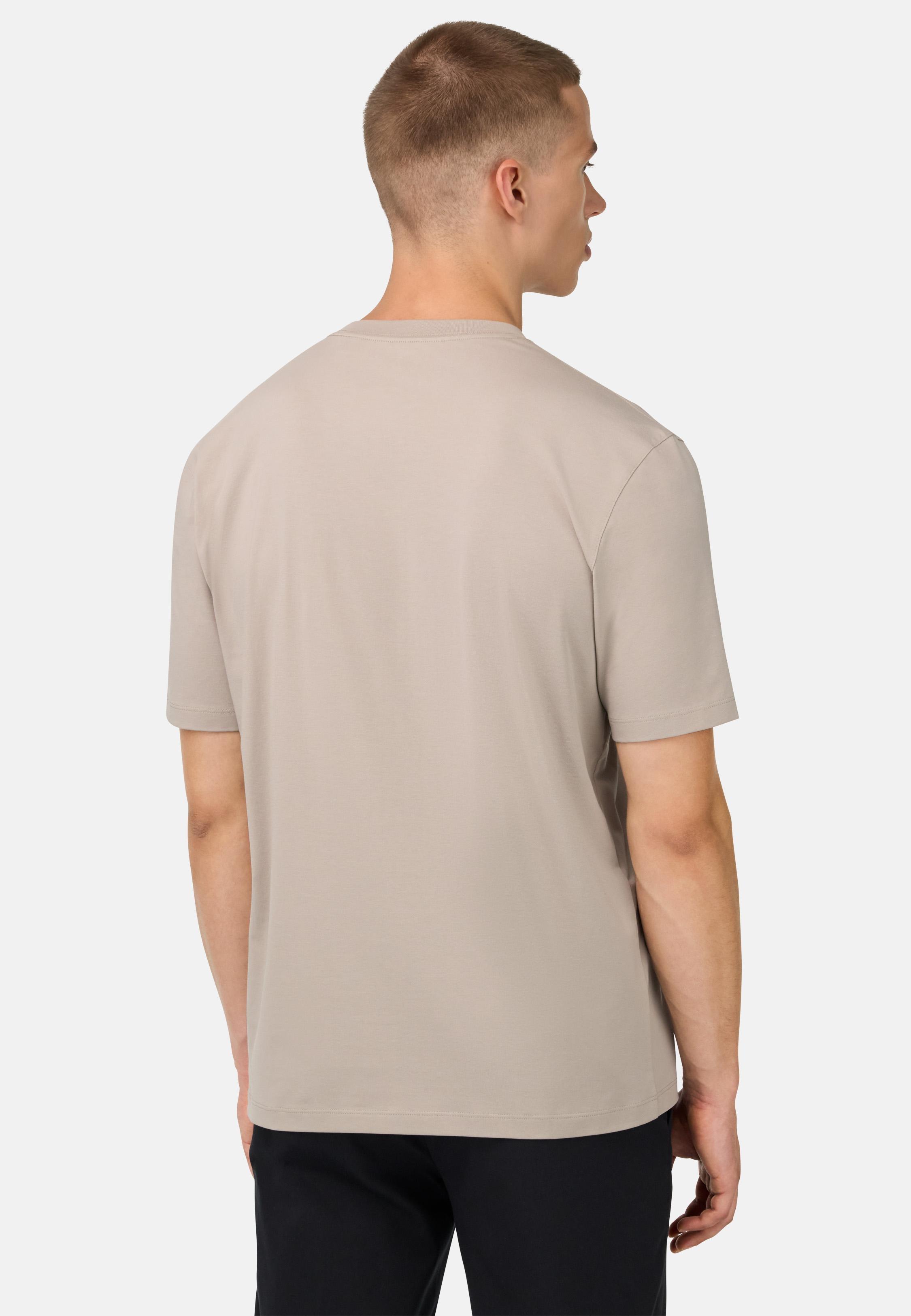 T-Shirt In Stretch Supima Cotton Beige, , large image number 1