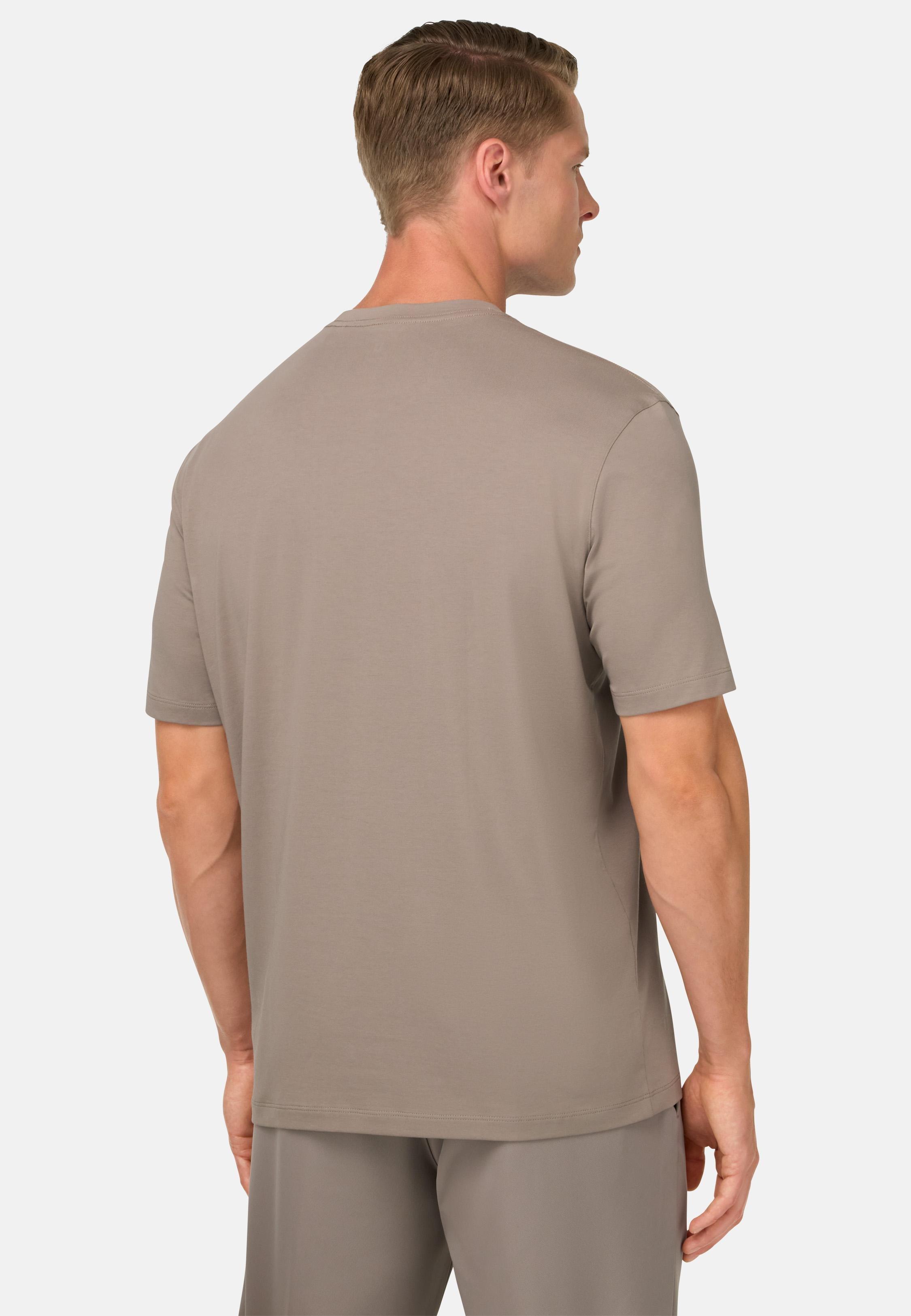 T-Shirt In Stretch Supima Cotton Brown, , large image number 1