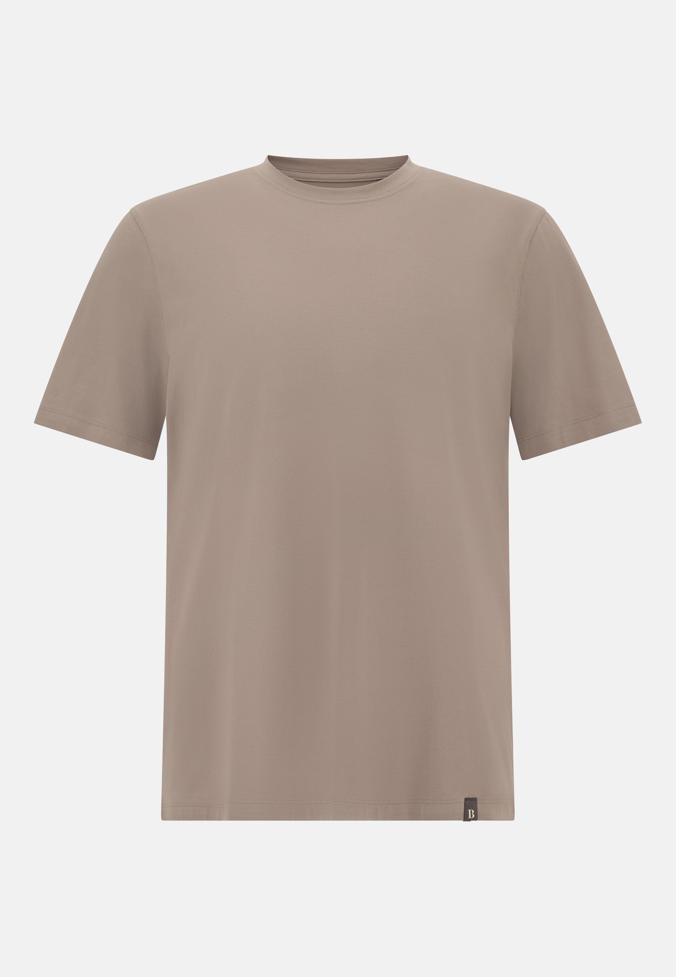 T-Shirt In Stretch Supima Cotton Brown, , large image number 3