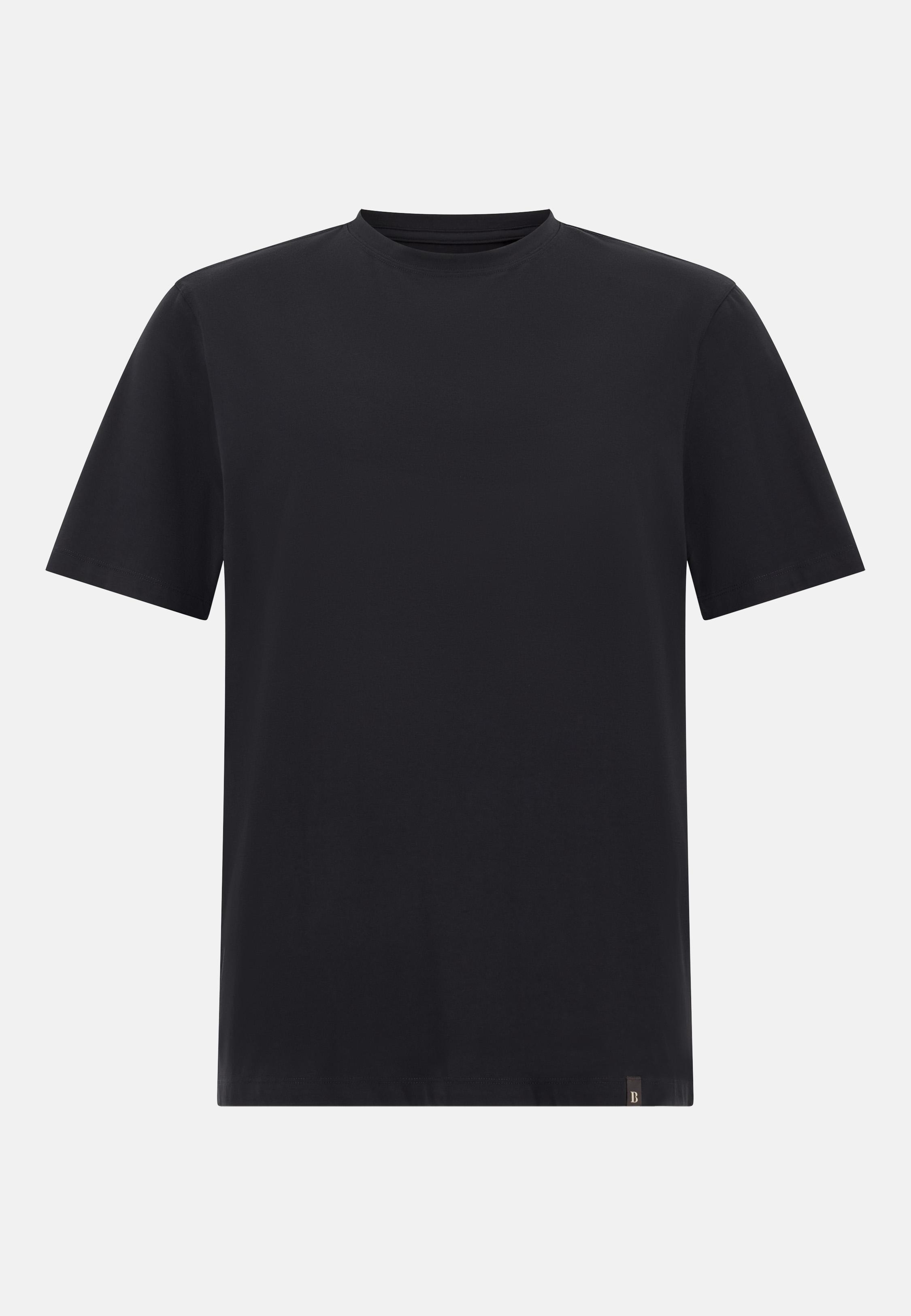 T-Shirt In Stretch Supima Cotton Black, , large image number 3