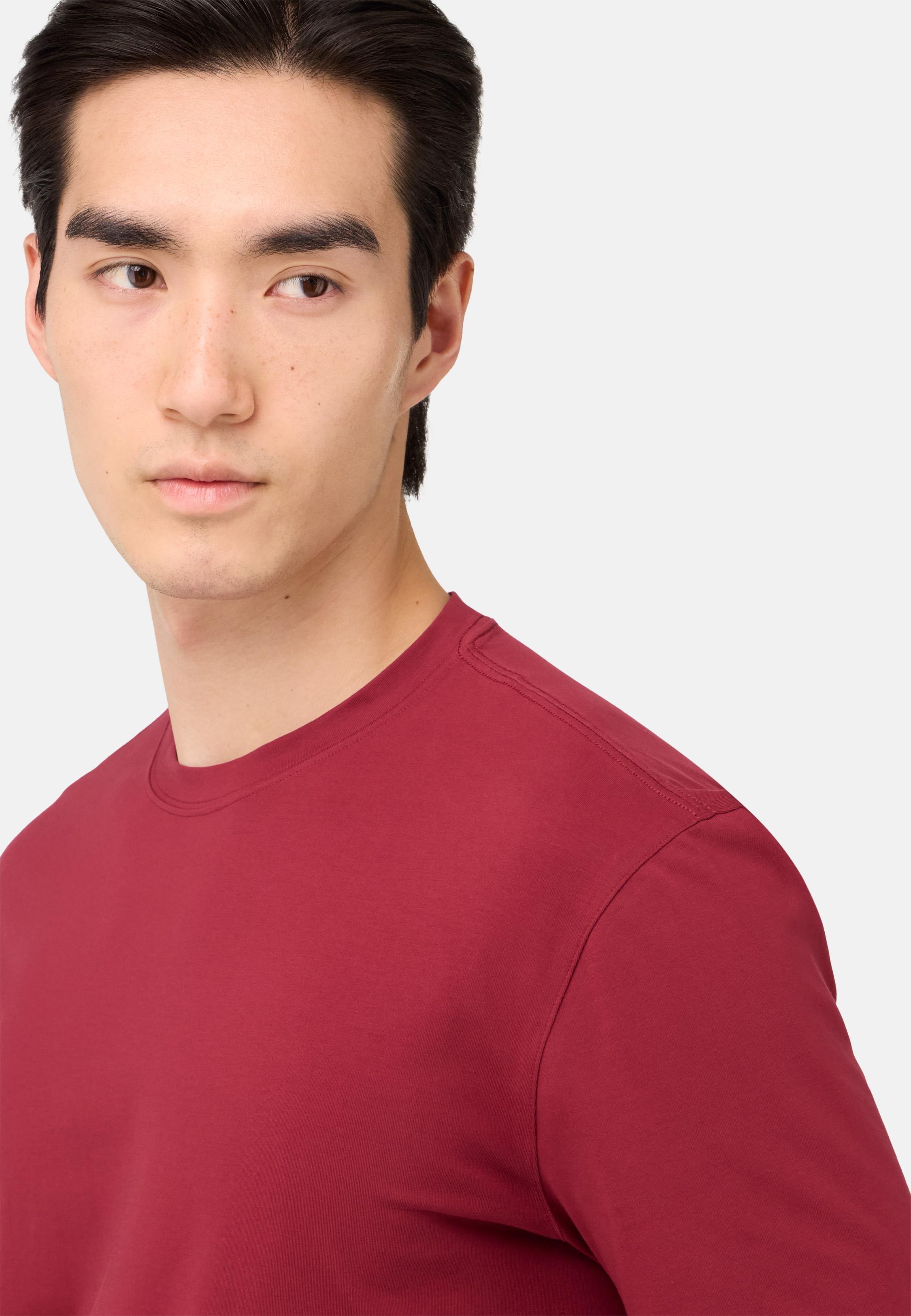 T-Shirt In Stretch Supima Cotton Red, , large image number 2