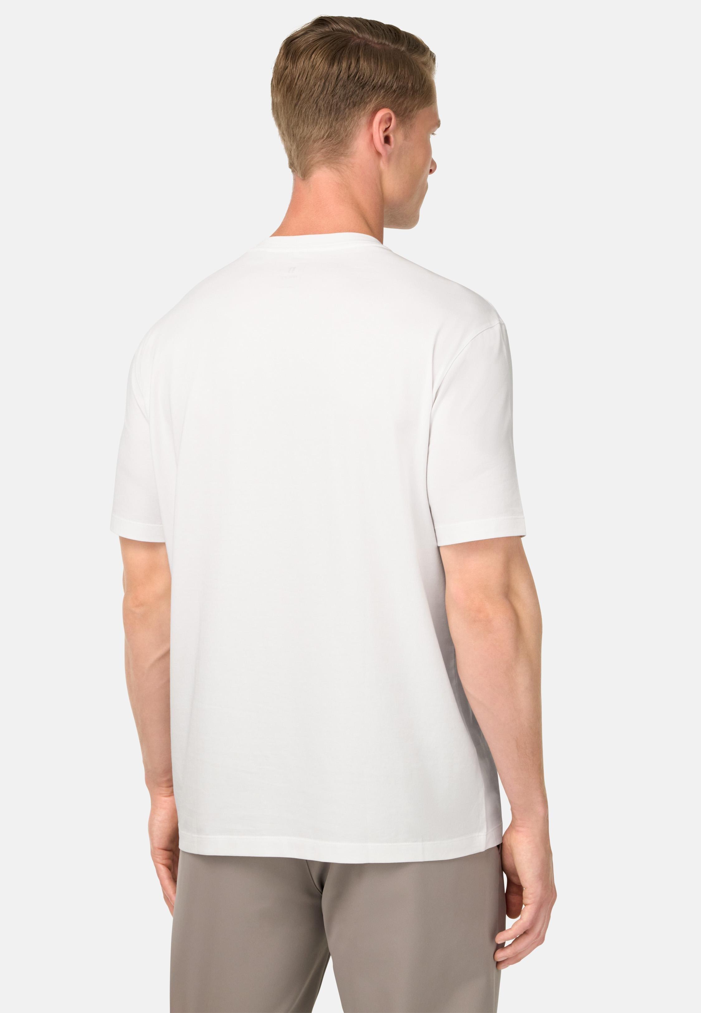 T-Shirt In Stretch Supima Cotton White, , large image number 1