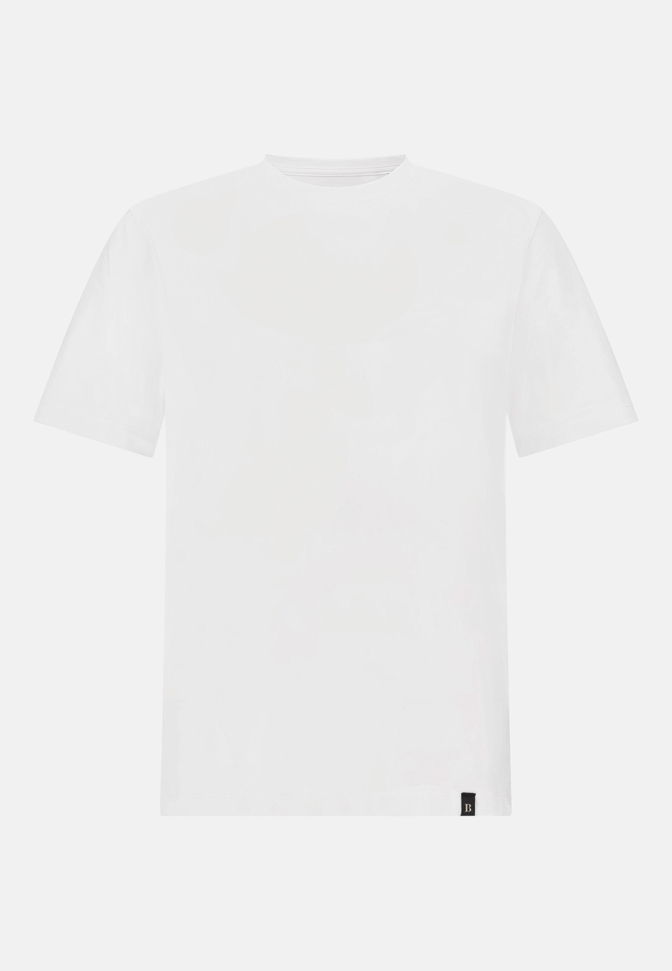 T-Shirt In Stretch Supima Cotton White, White, large image number 3