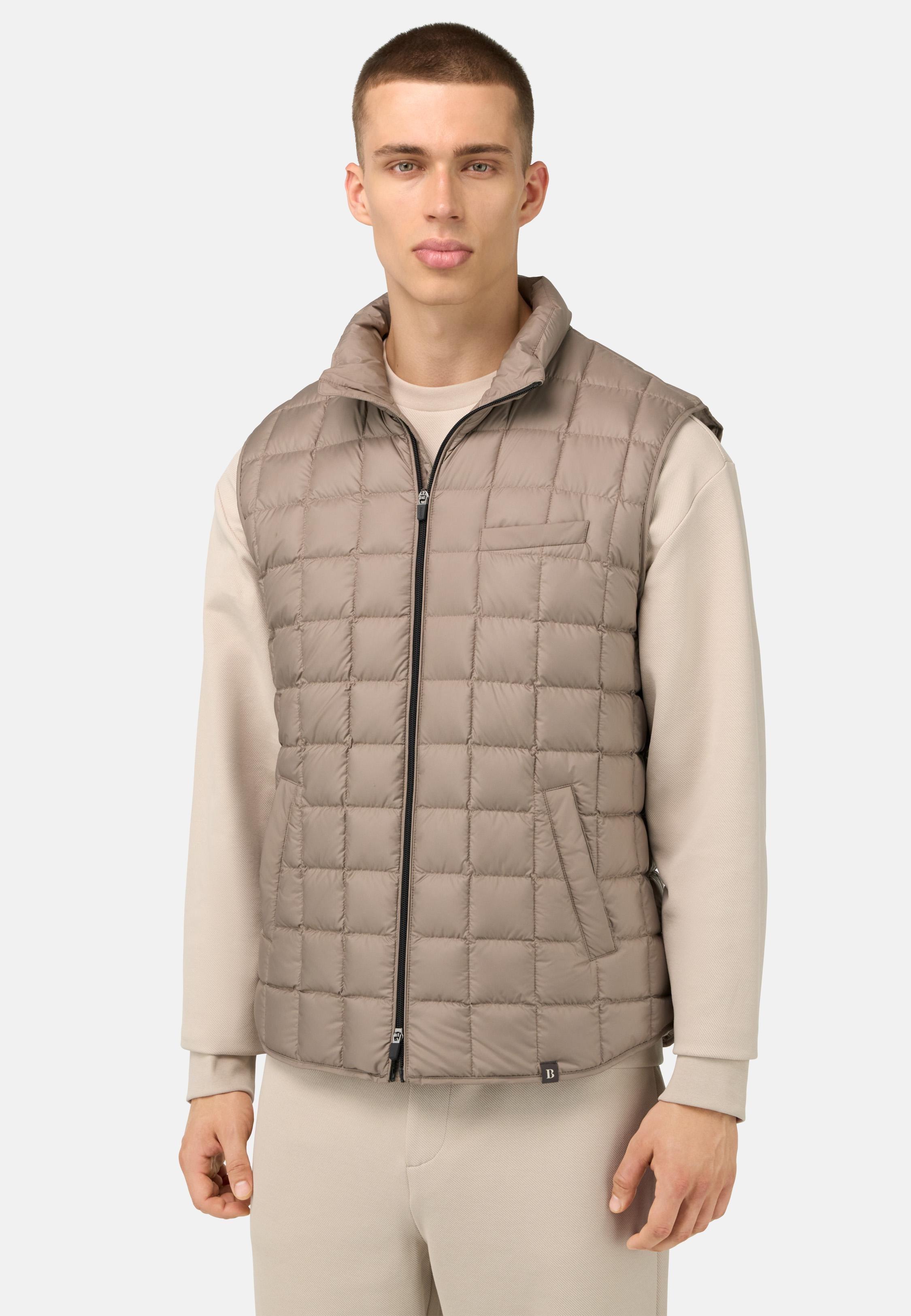 BROWN Gilet In Technical Fabric With Goose Down, , large image number 0