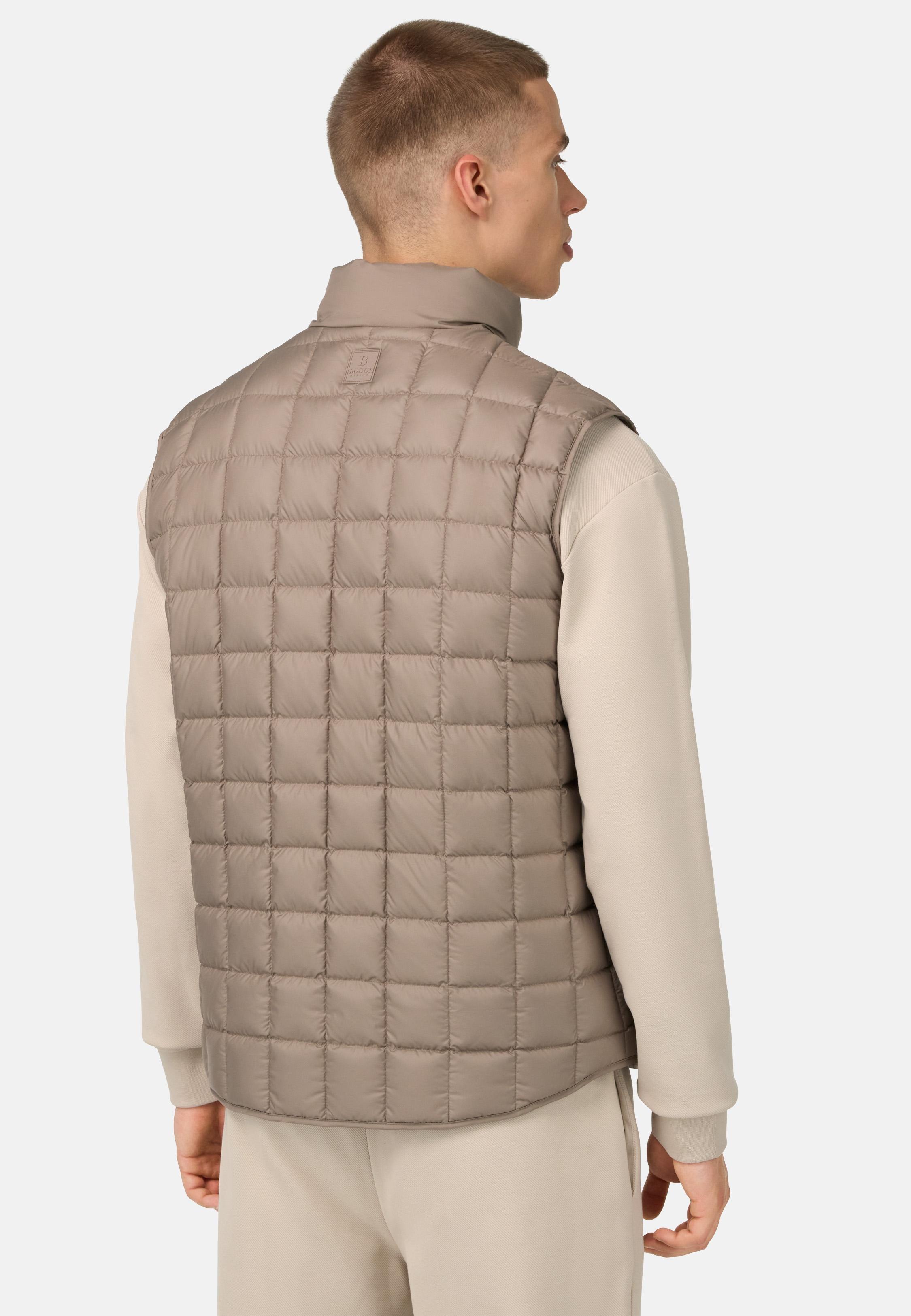 BROWN Gilet In Technical Fabric With Goose Down, , large image number 1