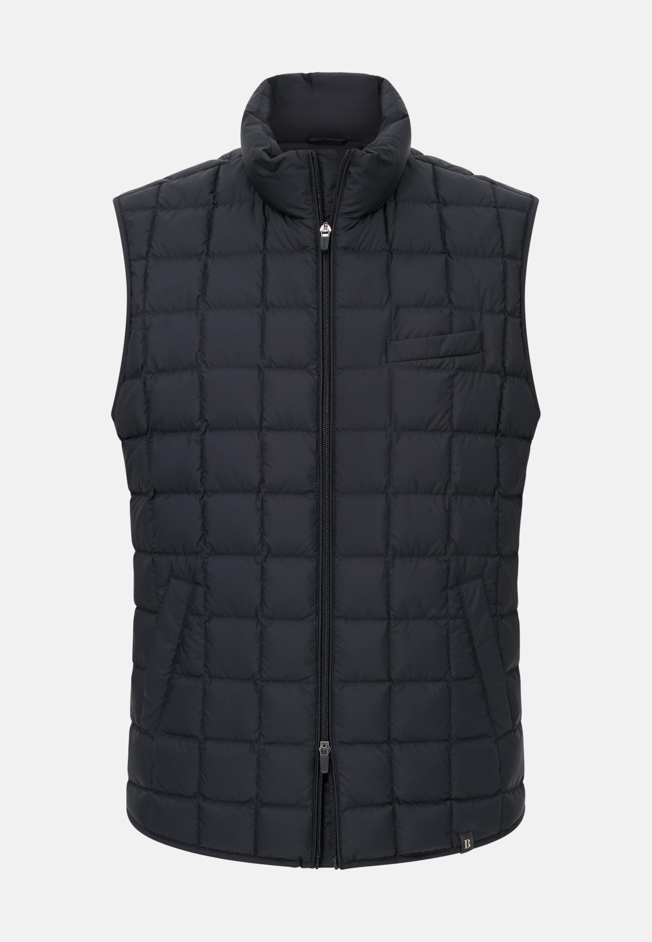 Gilet In Technical Fabric With Goose Down Blue, Navy blue, medium