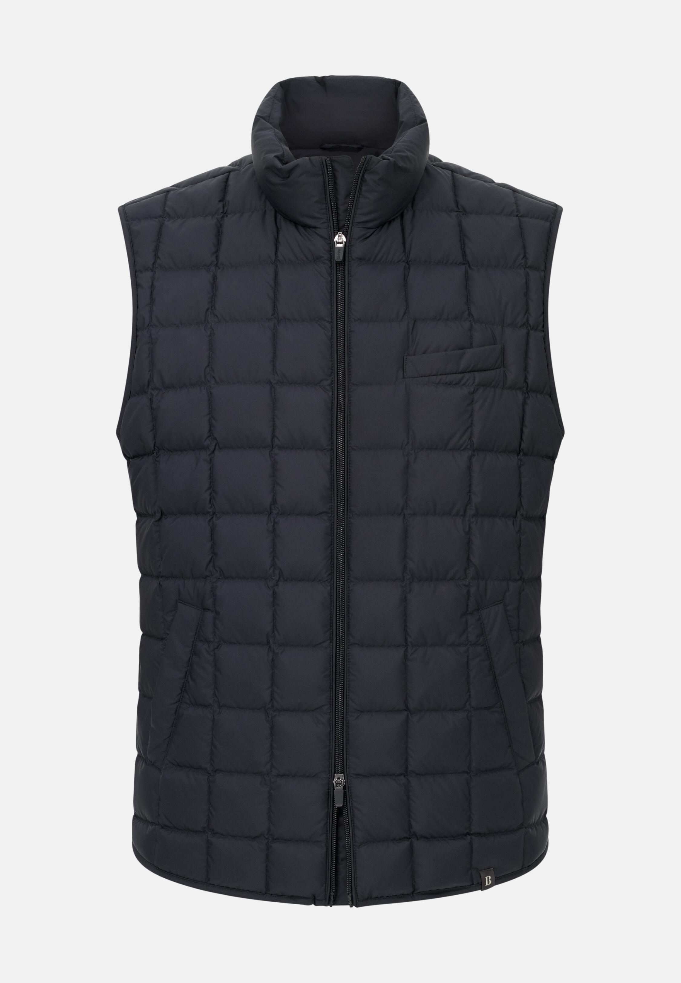 Gilet In Technical Fabric With Goose Down Blue, Navy blue, large image number 3