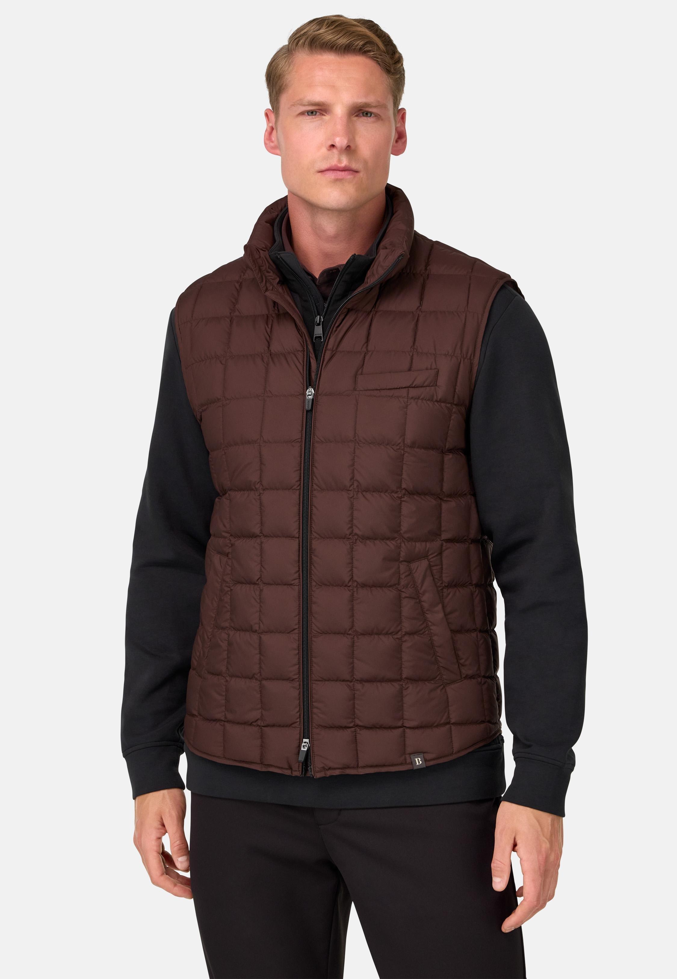 BROWN Gilet In Technical Fabric With Goose Down, , large image number 0