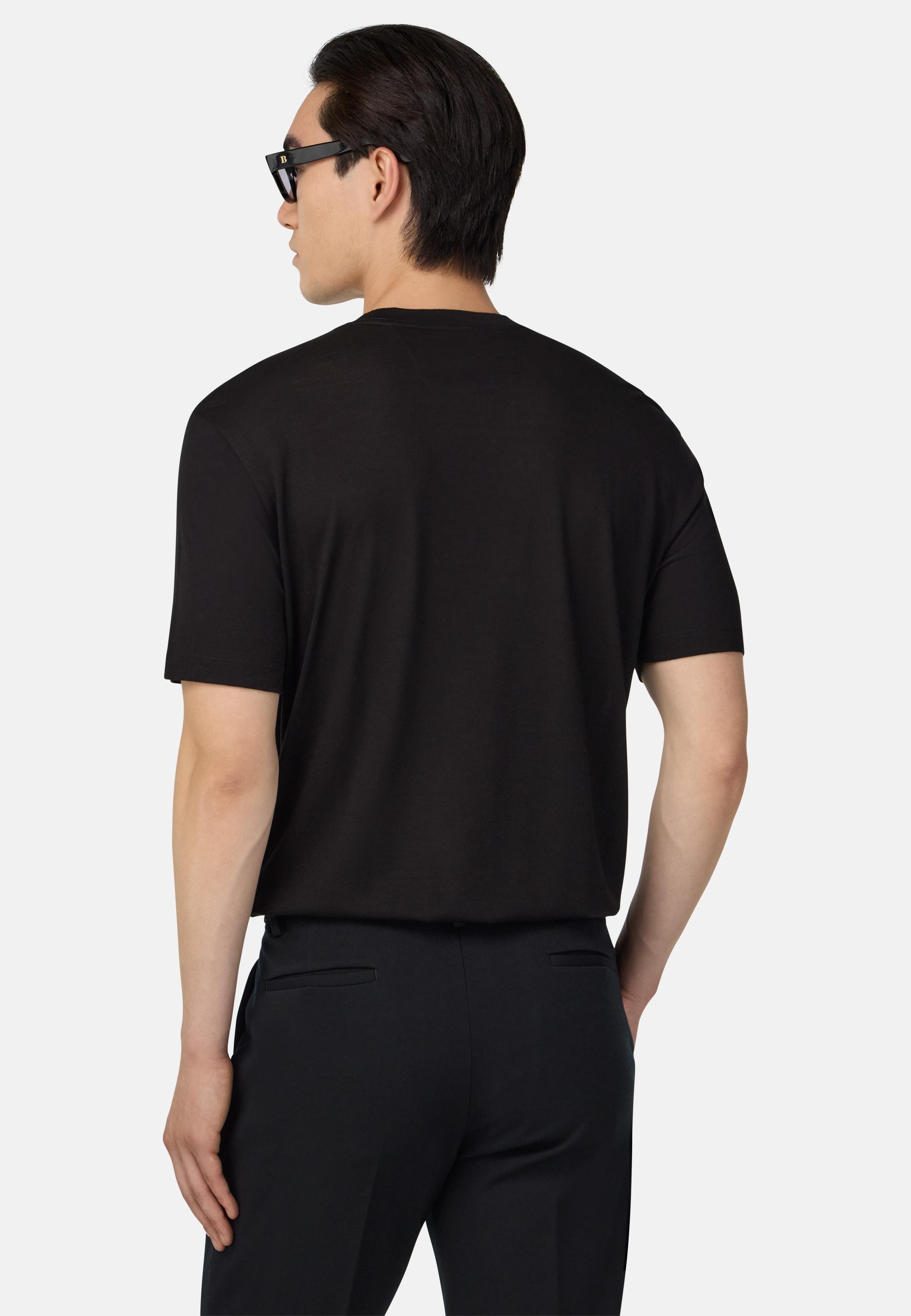 Tencel Wool Blend T-Shirt Black, Black, medium