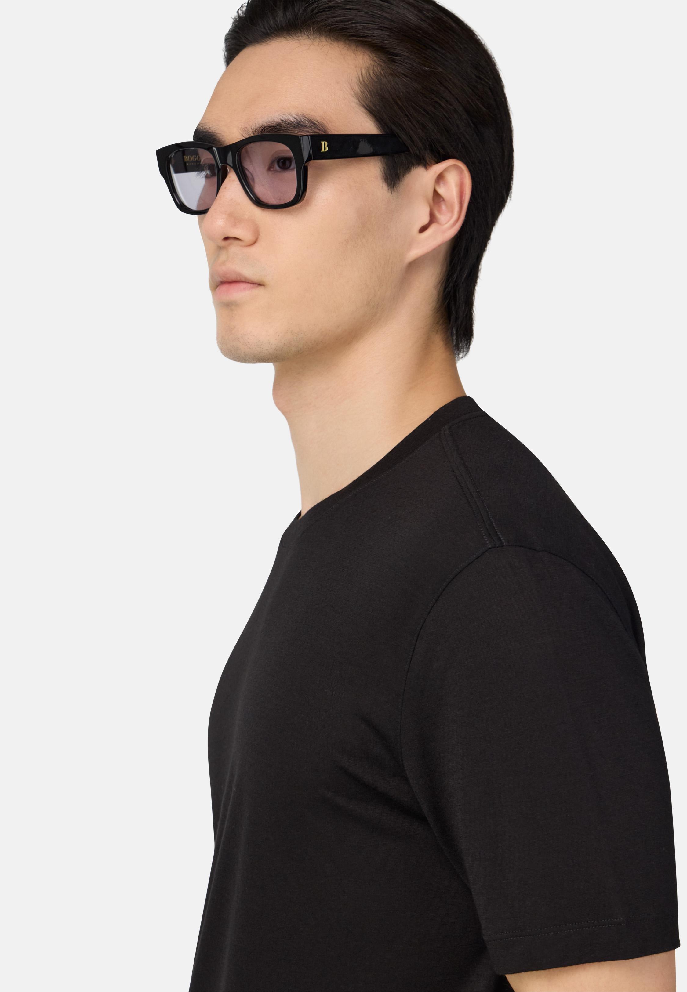 Tencel Wool Blend T-Shirt Black, Black, medium