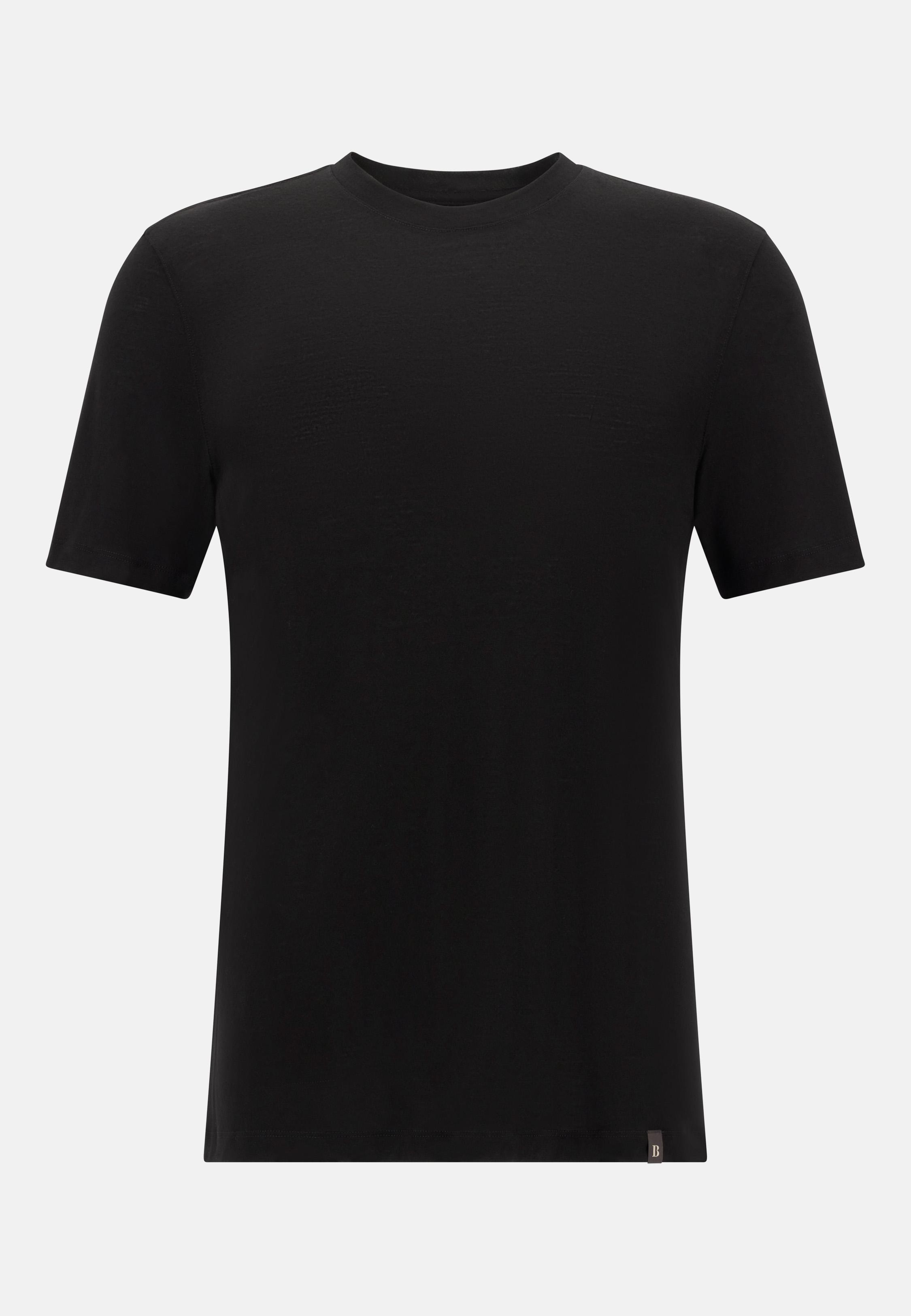 BLACK Tencel Wool Blend T-Shirt, , large image number 3