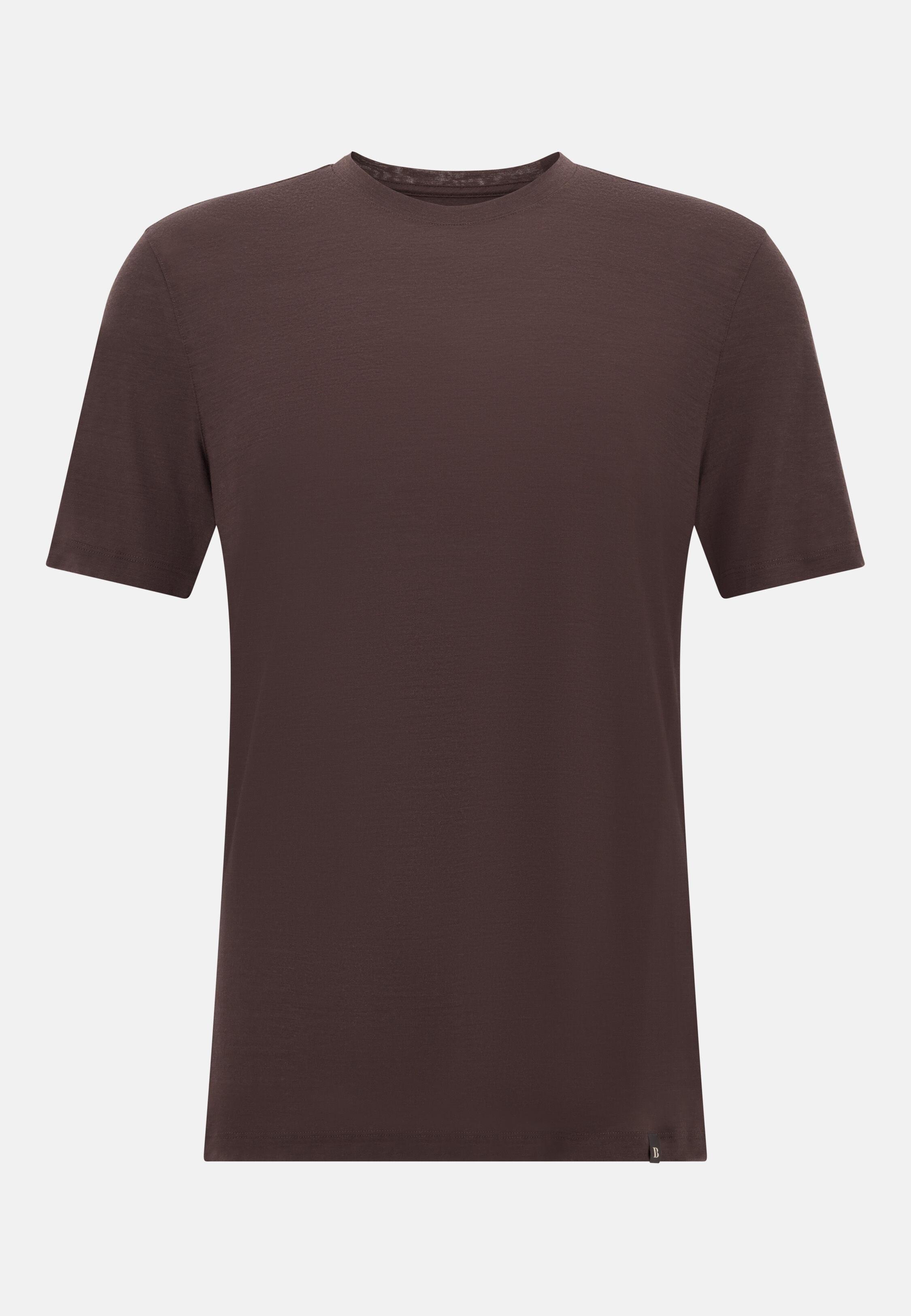 Tencel Wool Blend T-Shirt Brown, Brown, large image number 3