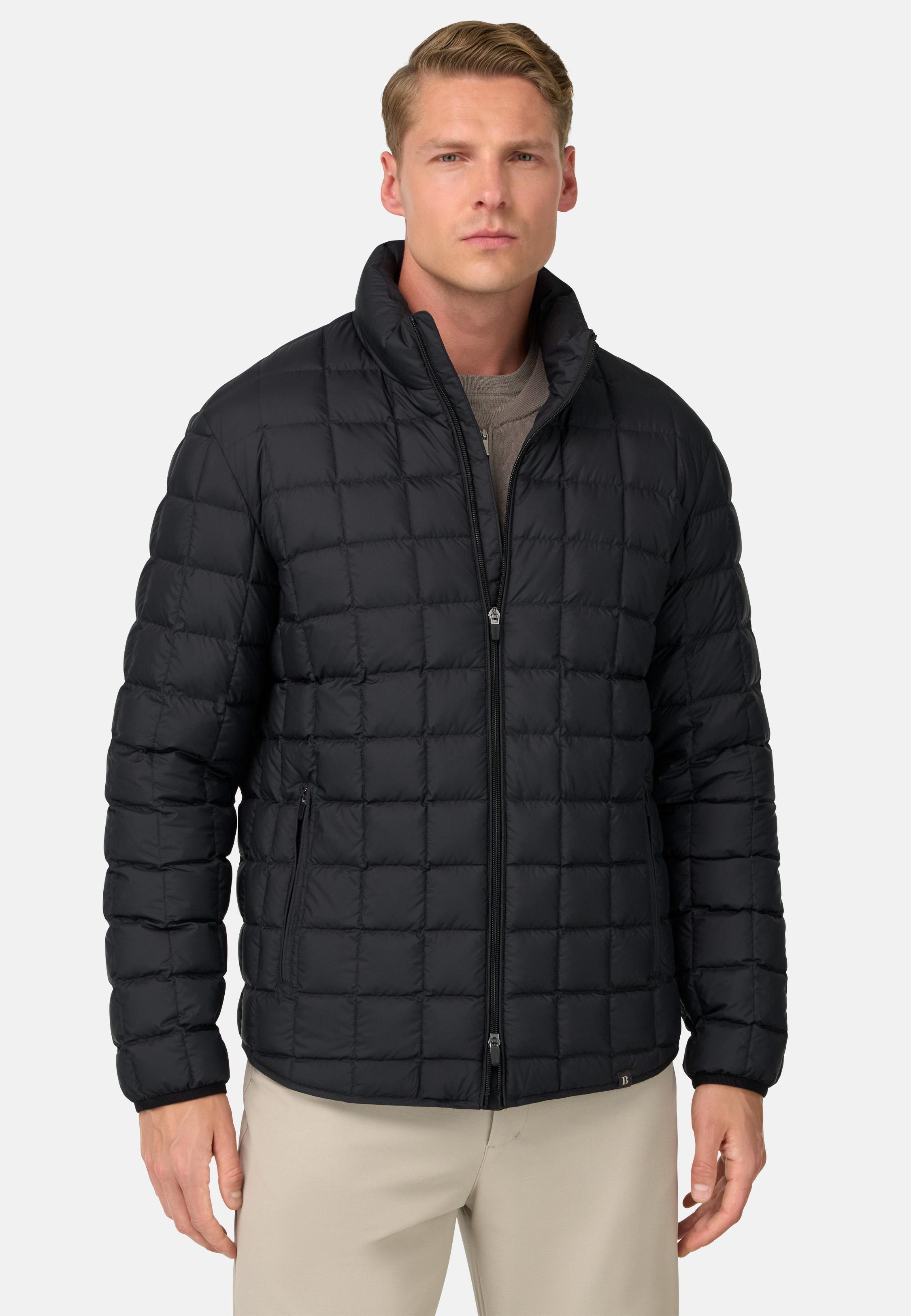 BLUE Bomber Jacket In Technical Fabric With Goose Down, , large image number 0