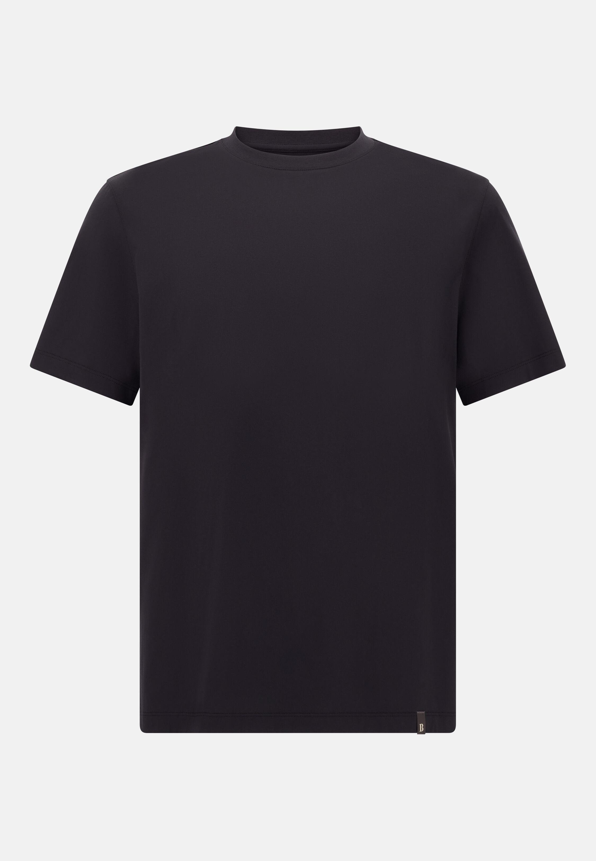 Cotton and Silk T-Shirt Black, Black, large image number 4