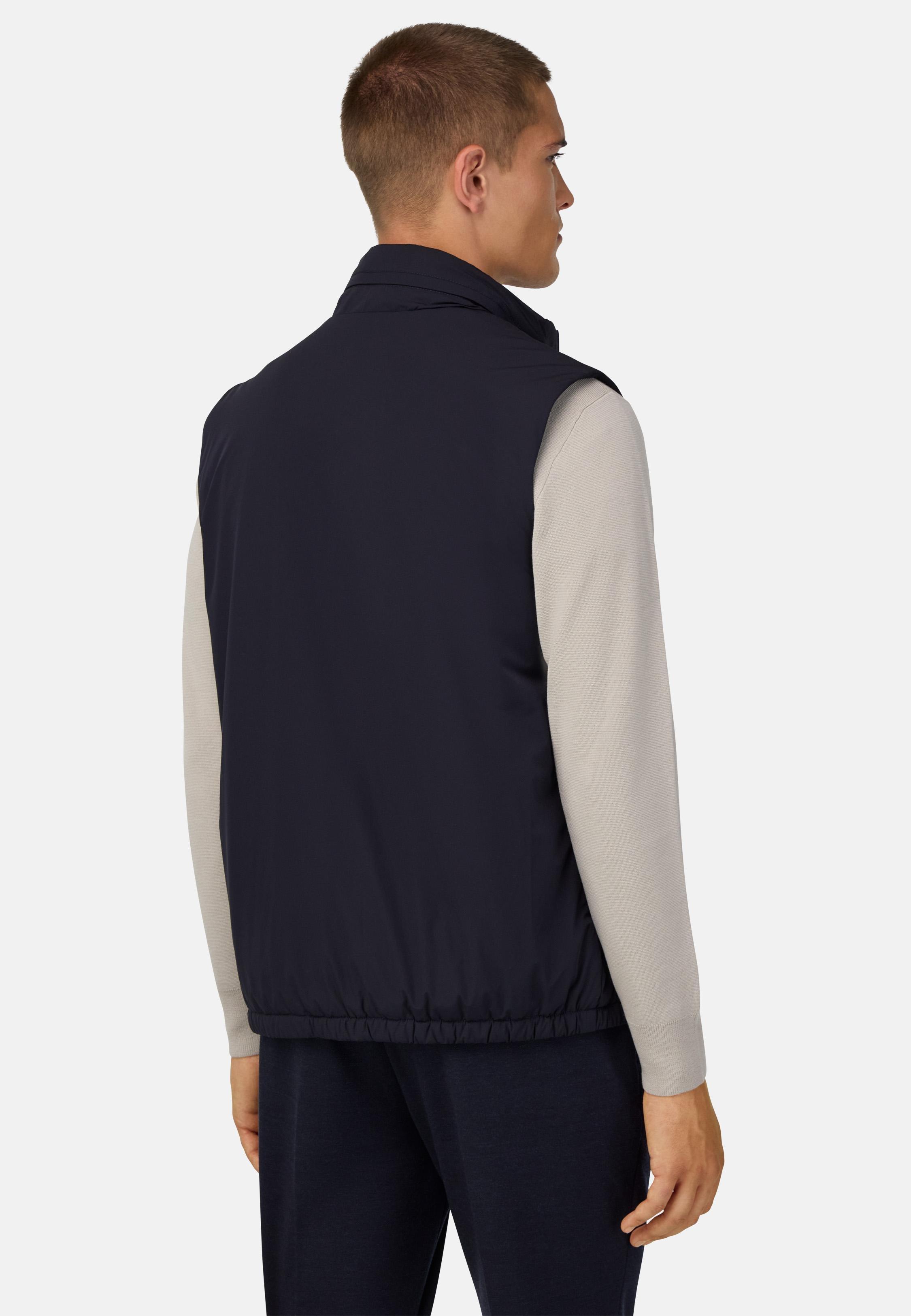Technical Fabric Gilet Blue, Navy blue, medium