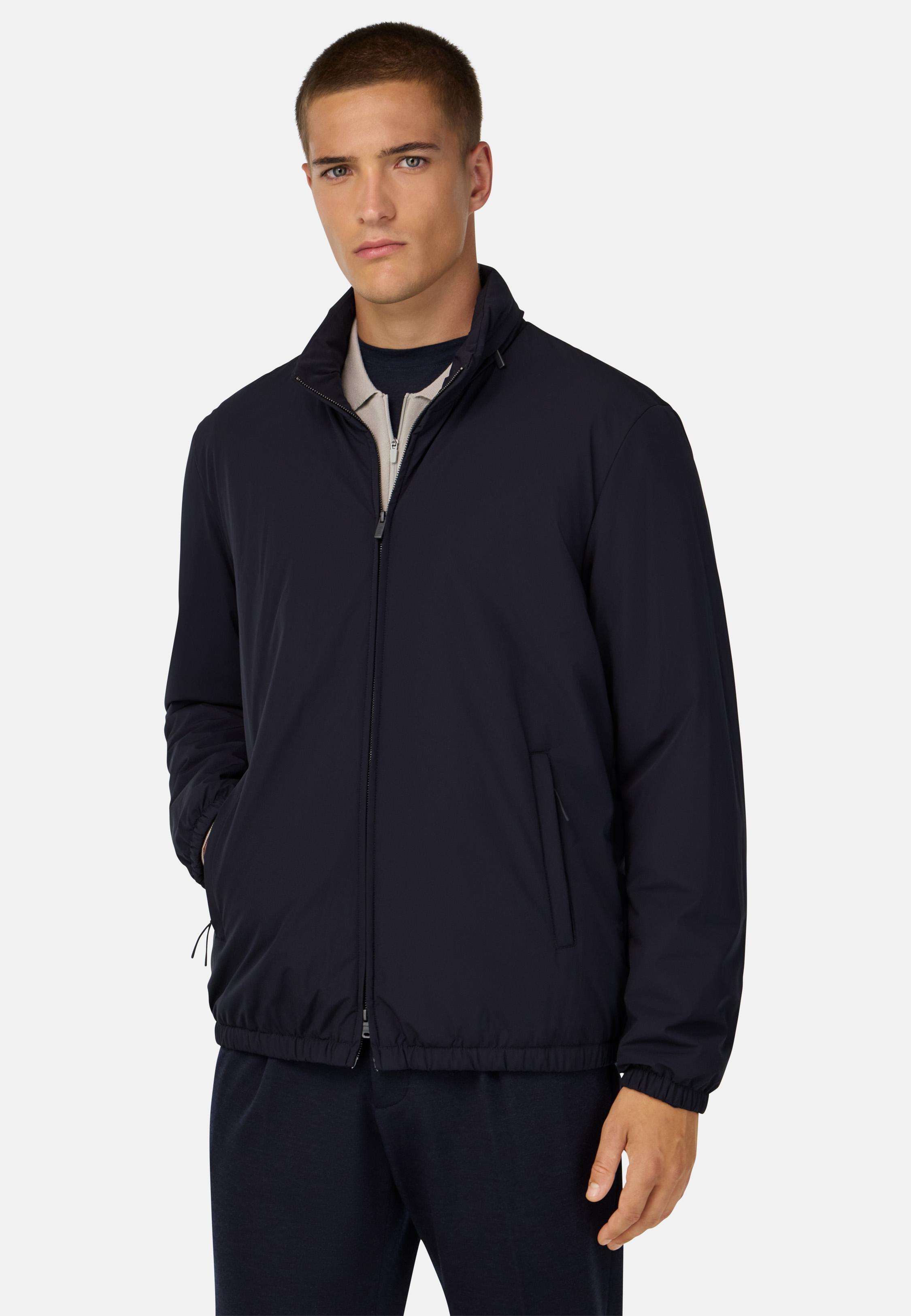 Technical Fabric Bomber Jacket Blue, Navy blue, medium