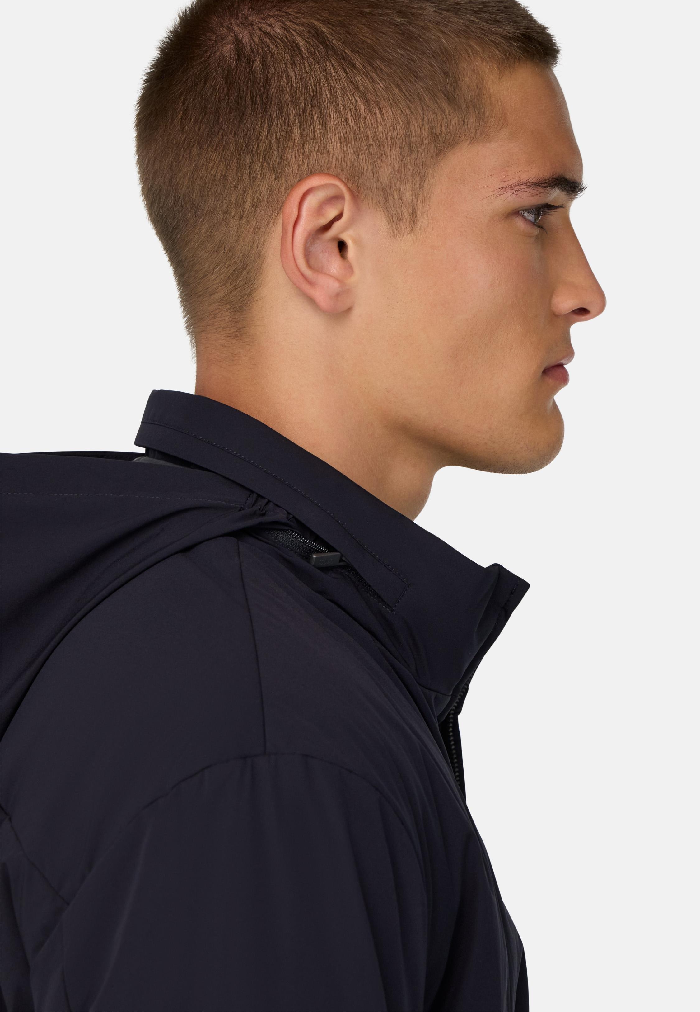 Technical Fabric Bomber Jacket Blue, Navy blue, medium