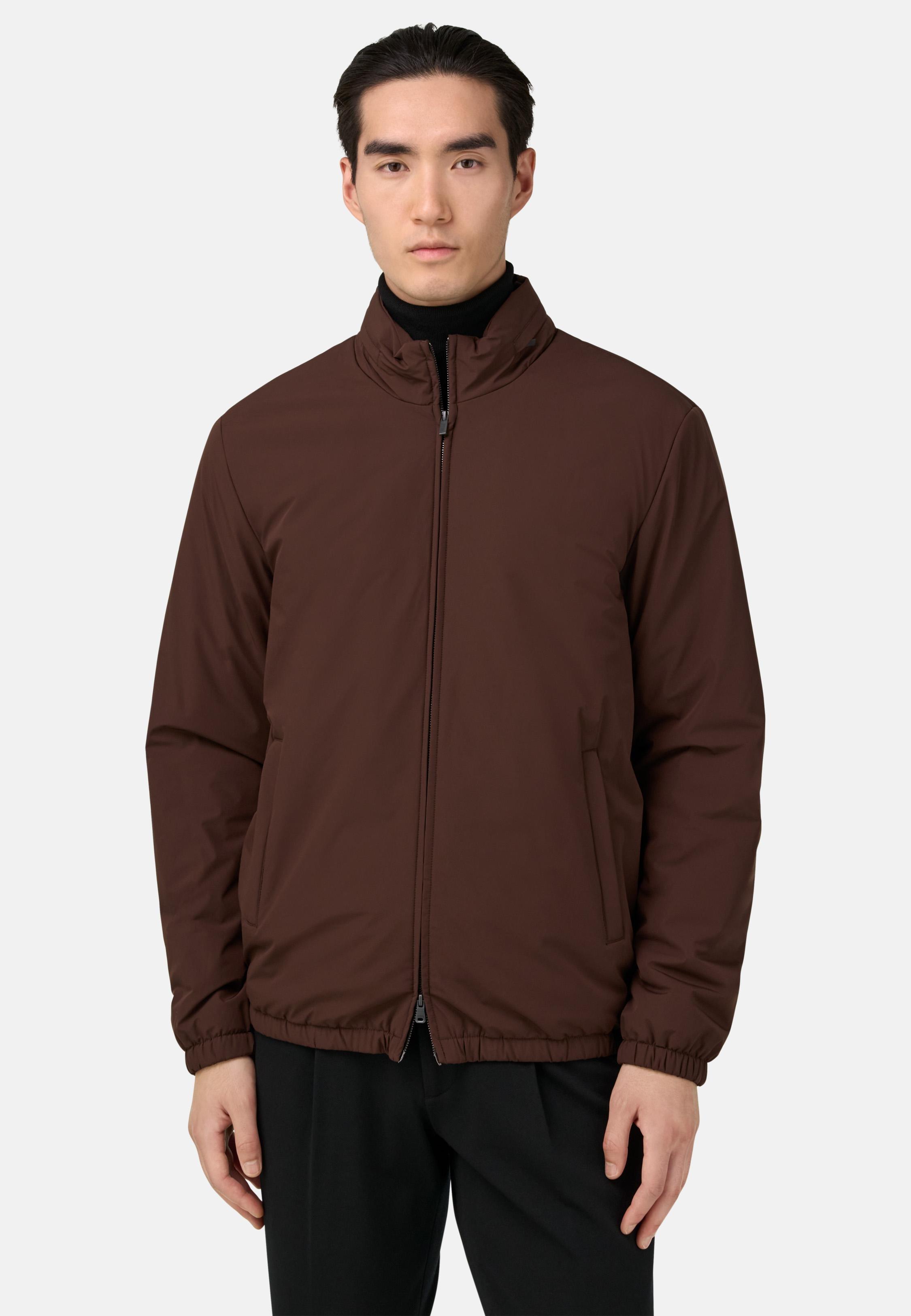 Technical Fabric Bomber Jacket Brown, Brown, medium