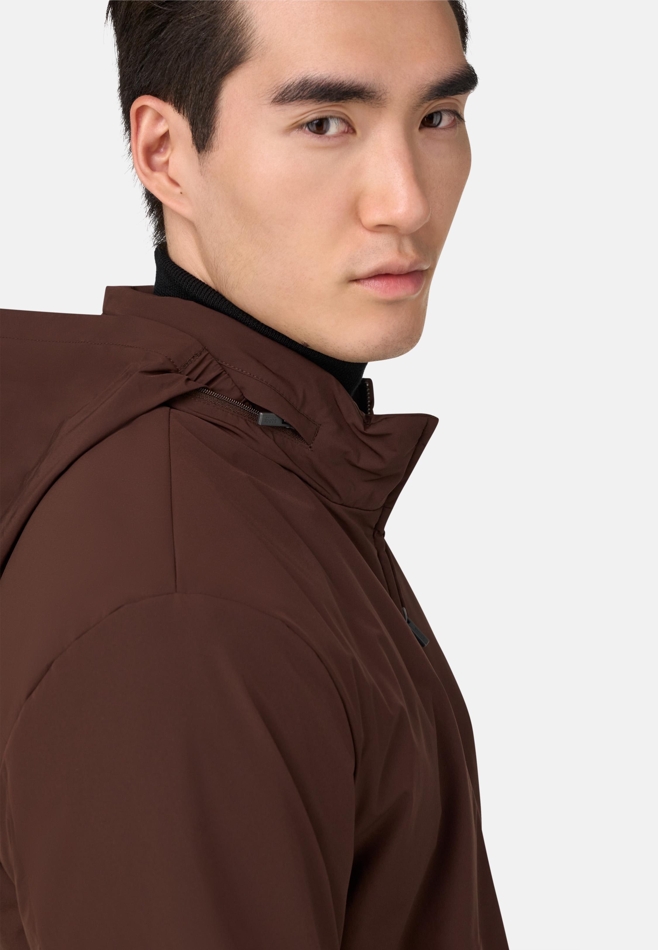 Technical Fabric Bomber Jacket Brown, Brown, medium
