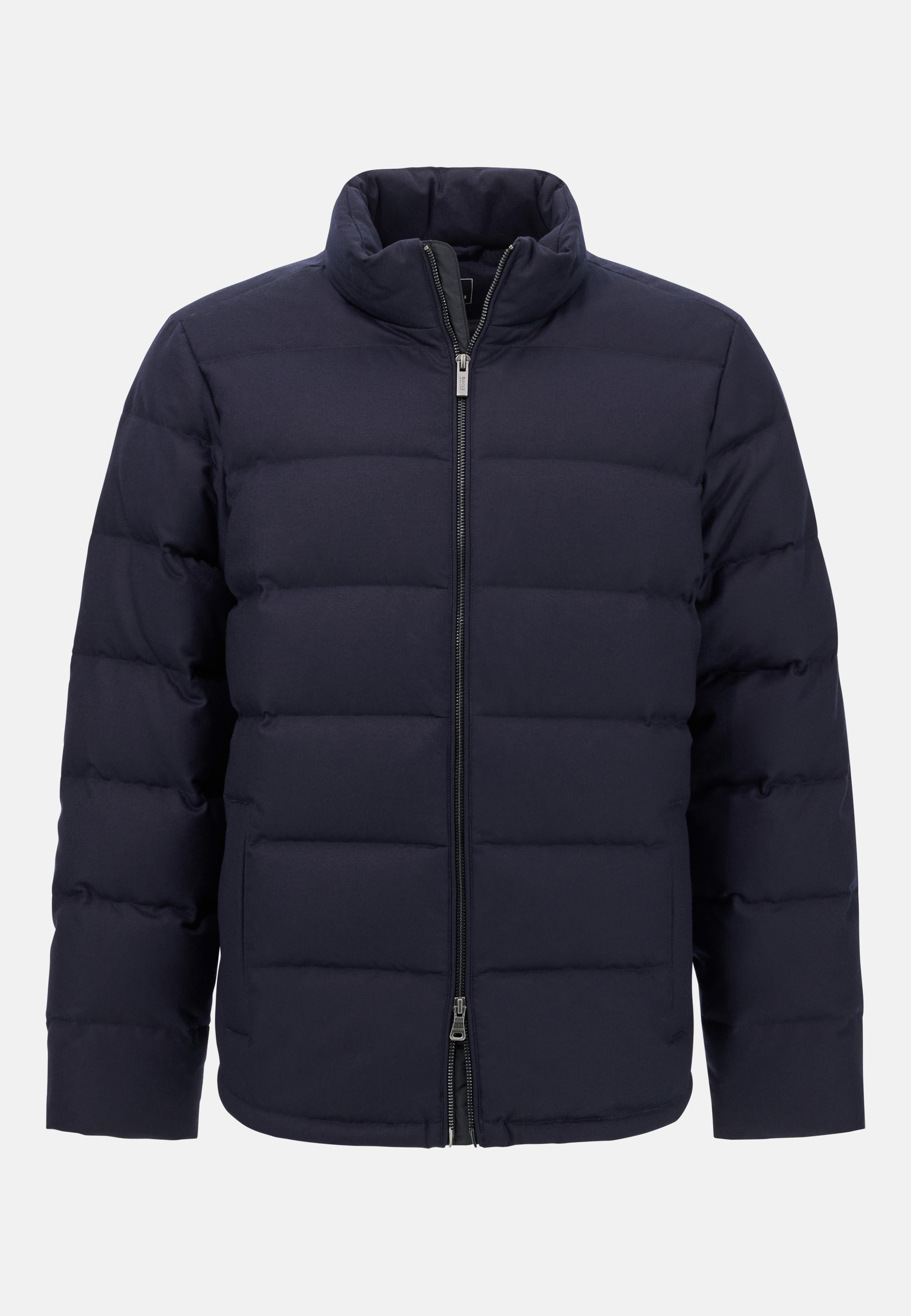 Flyn Flannel And Feather Tech Bomber Jacket Blue, Navy blue, large image number 3