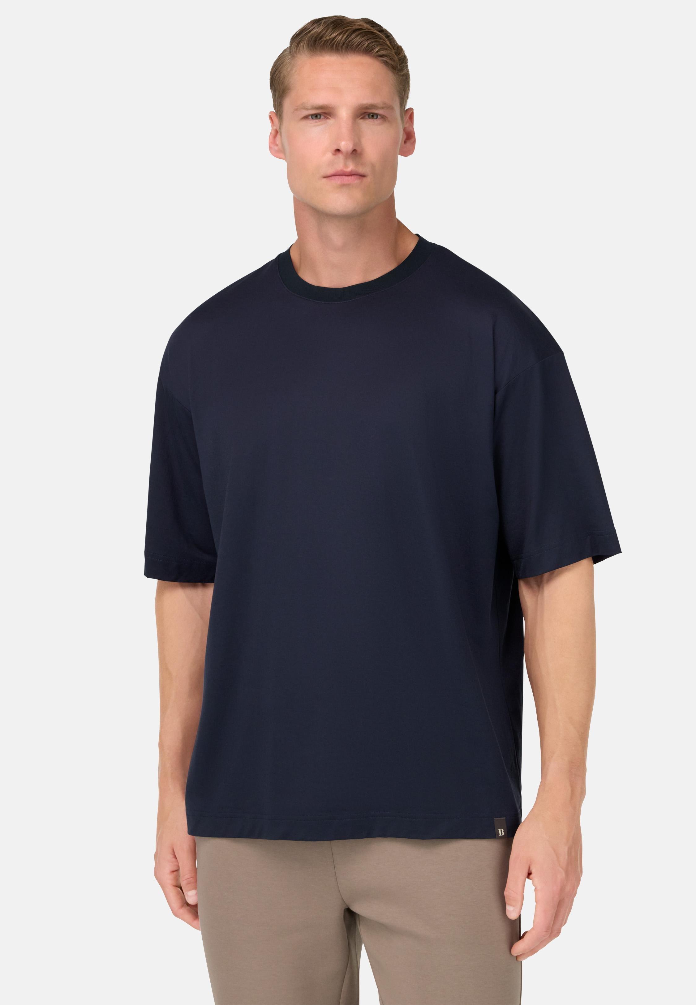 High-Performance Jersey T-Shirt Blue, Navy blue, medium