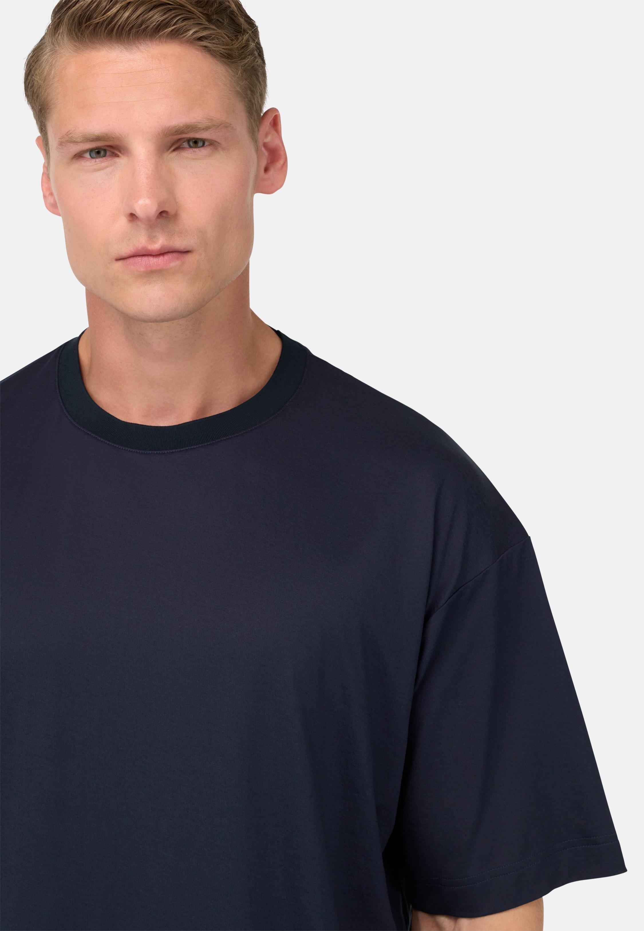 High-Performance Jersey T-Shirt Blue, Navy blue, medium