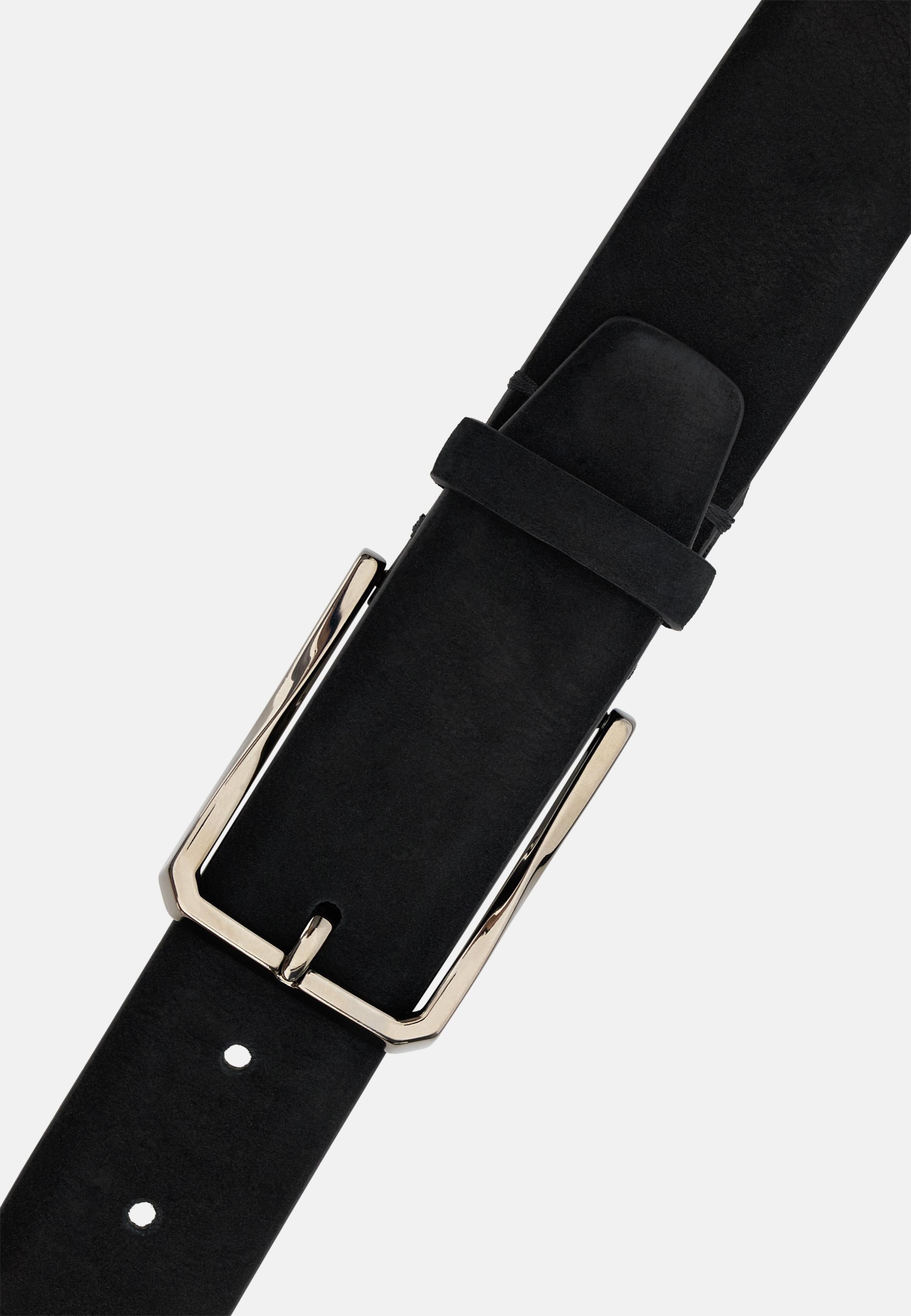 Nubuck Belt Black, Black, medium