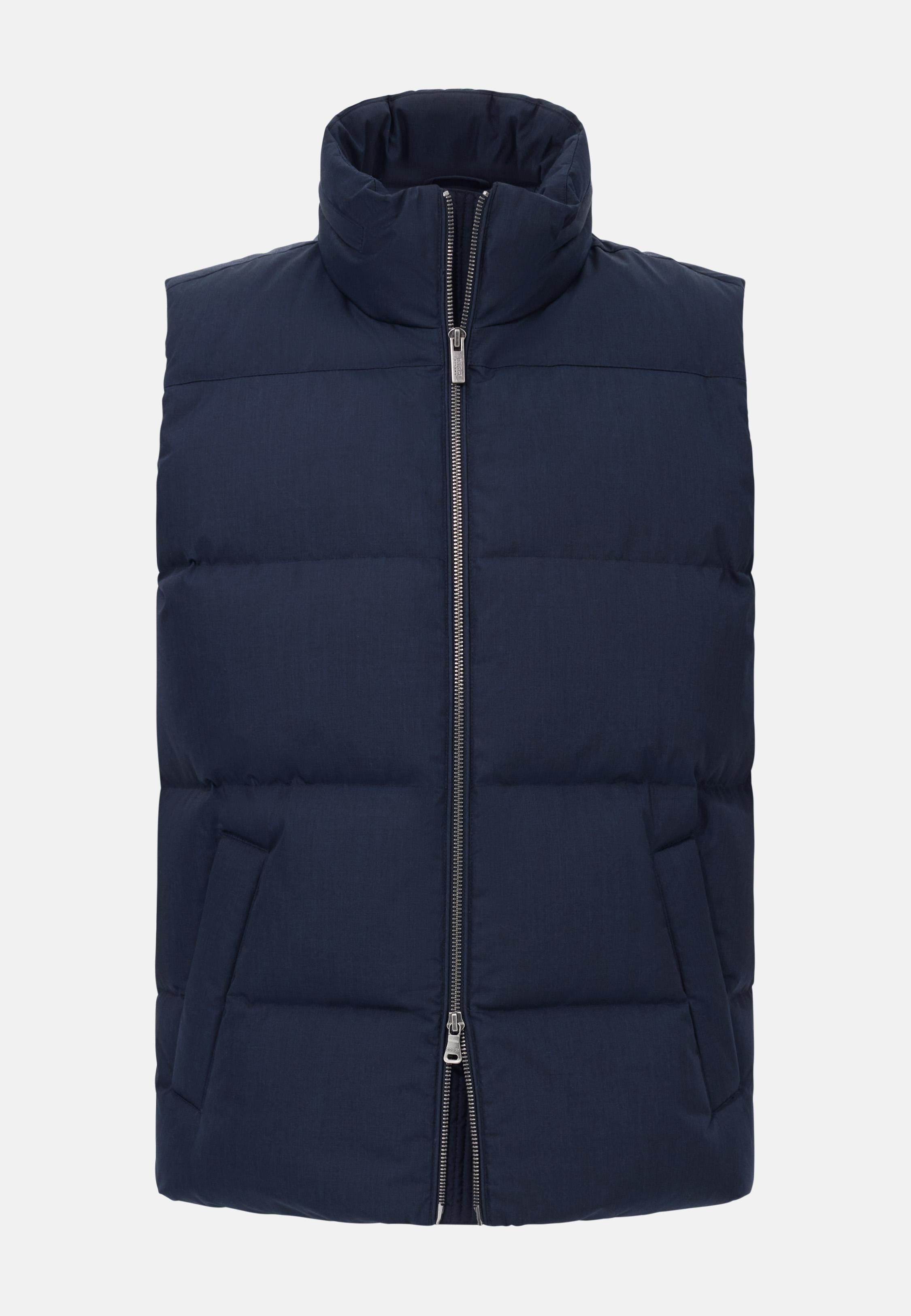 Gilet In Technical Fabric With Goose Down Blue, Navy blue, medium