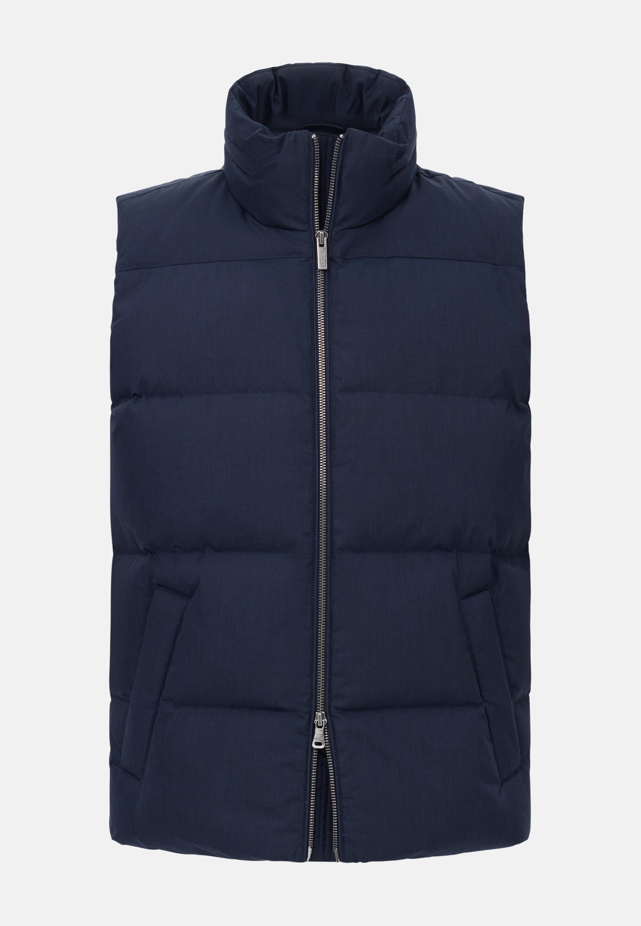 Gilet In Technical Fabric With Goose Down Blue, Navy blue, large image number 3