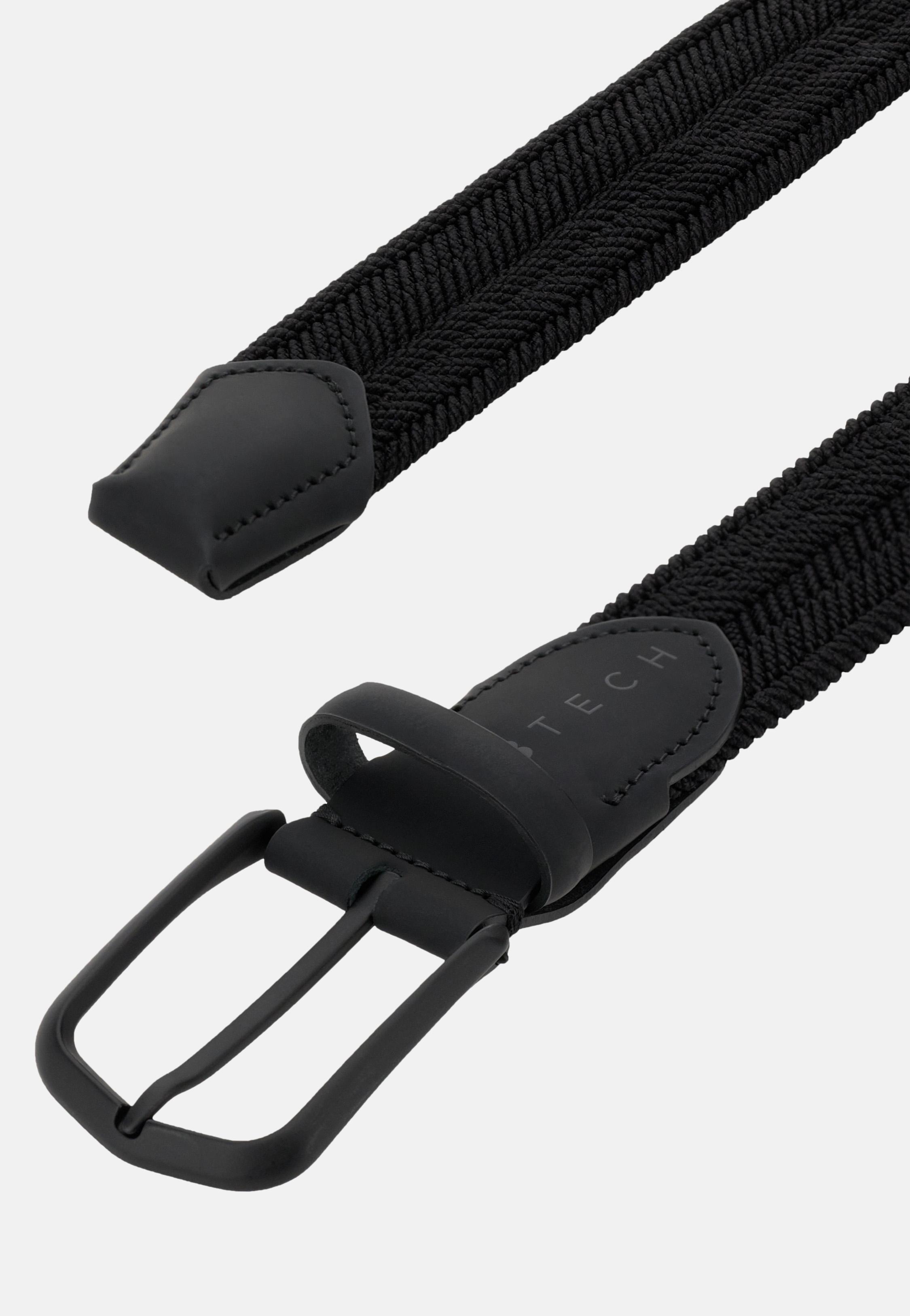 Woven Belt in a Stretch Viscose Blend Black, , large image number 0