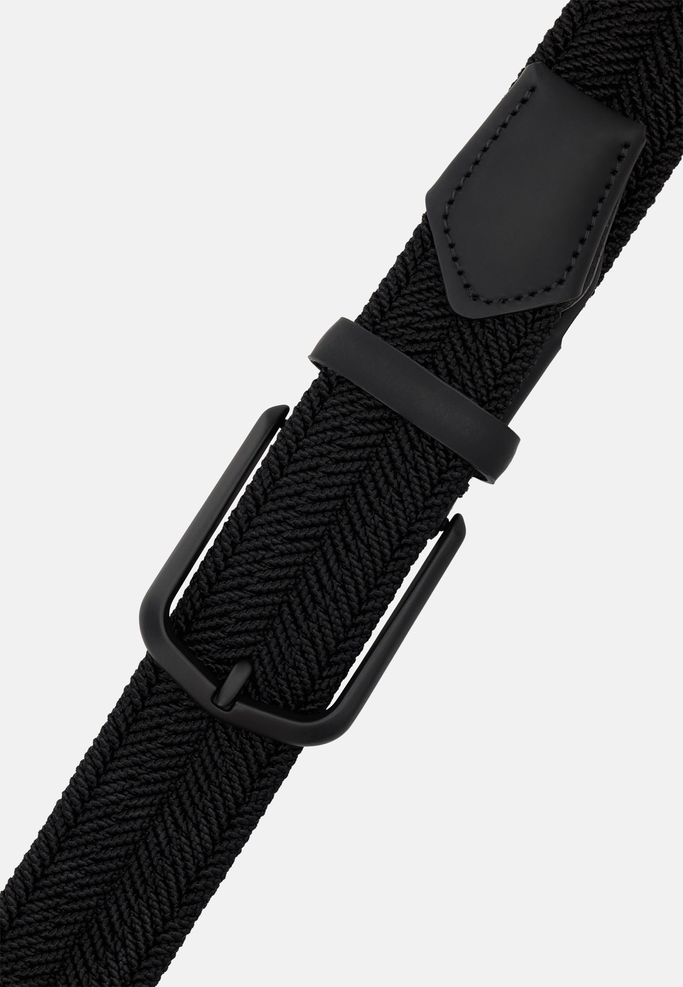 Woven Belt in a Stretch Viscose Blend Black, , large image number 1