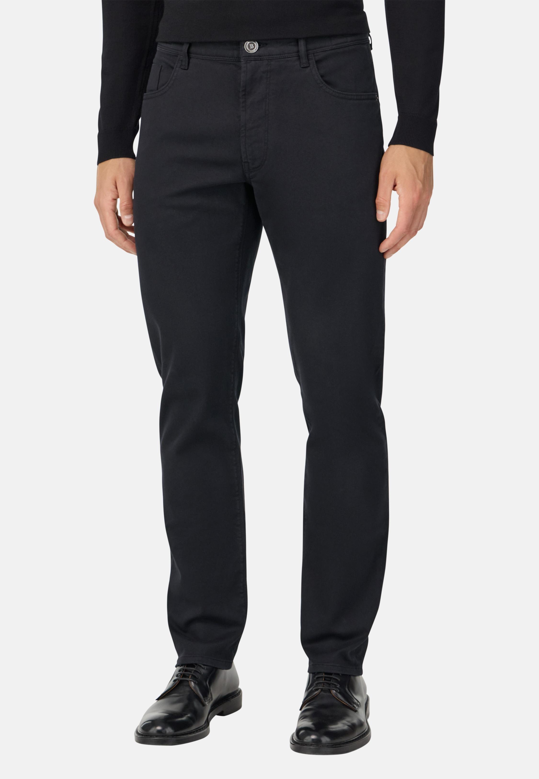 Stretch Cotton Tencel Jeans Navy, , large image number 0