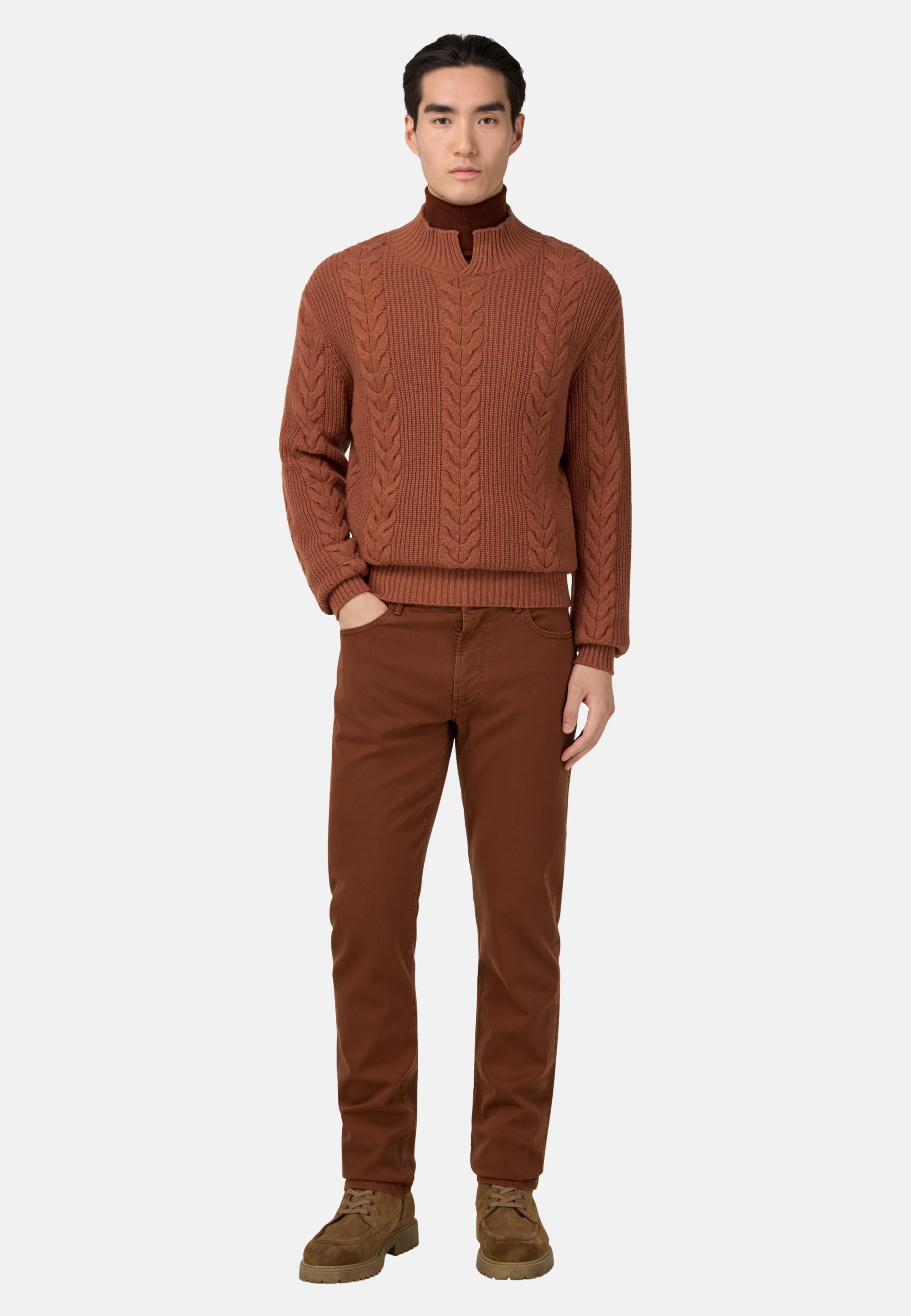 RED Stretch Cotton/Tencel Jeans, Rot, medium