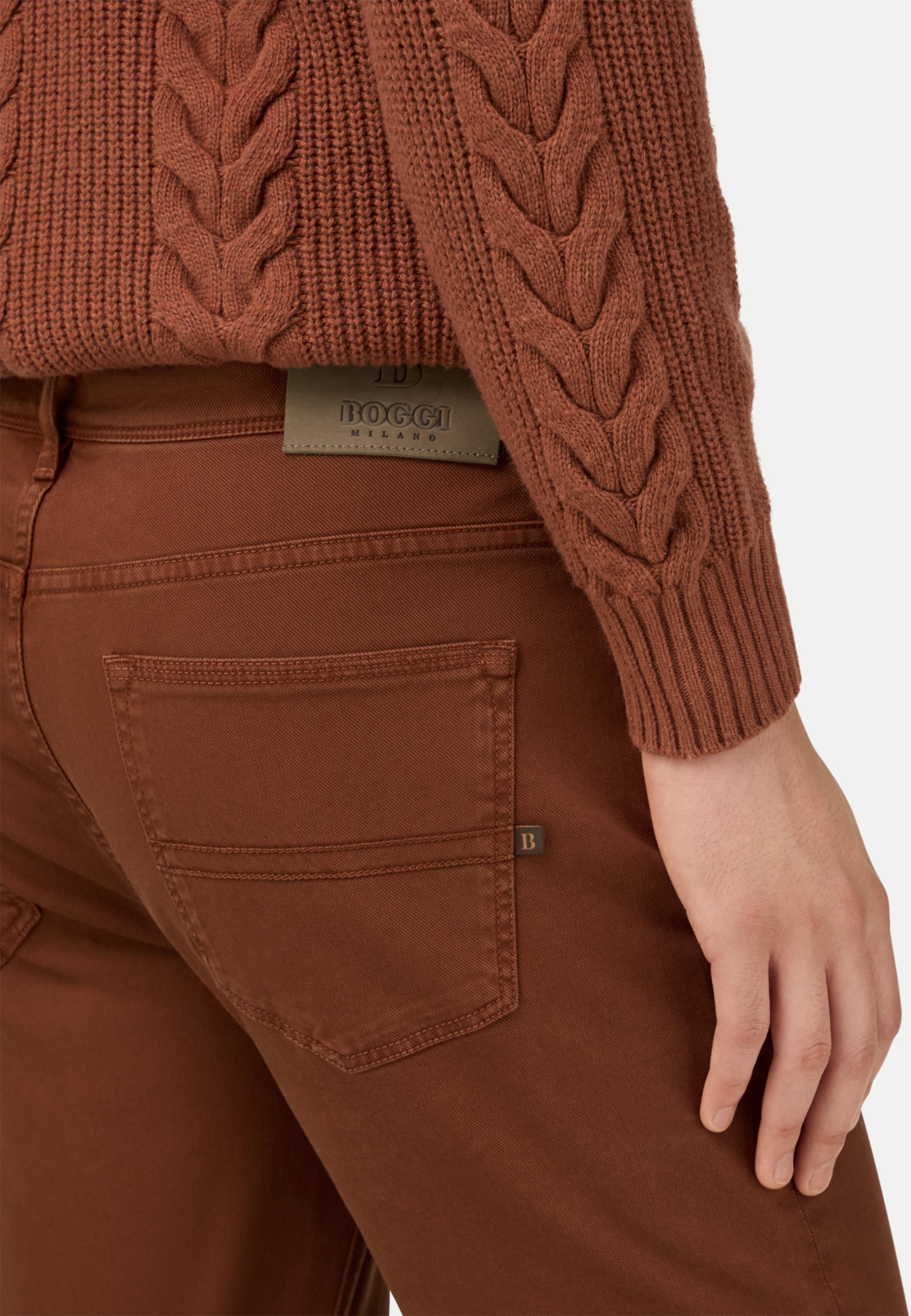 RED Stretch Cotton/Tencel Jeans, Rot, medium