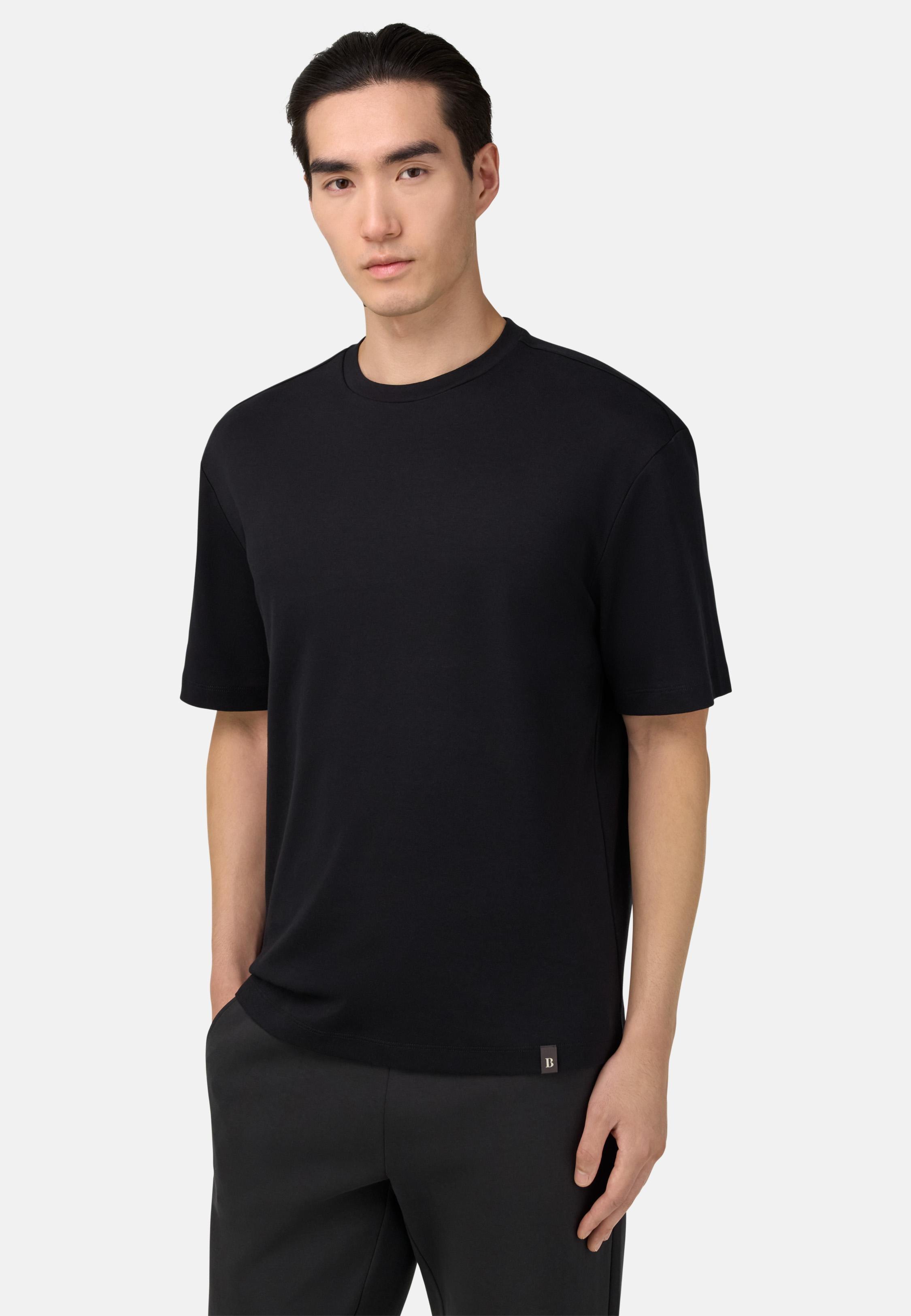 BLACK Pima Cotton T-Shirt, Black, medium