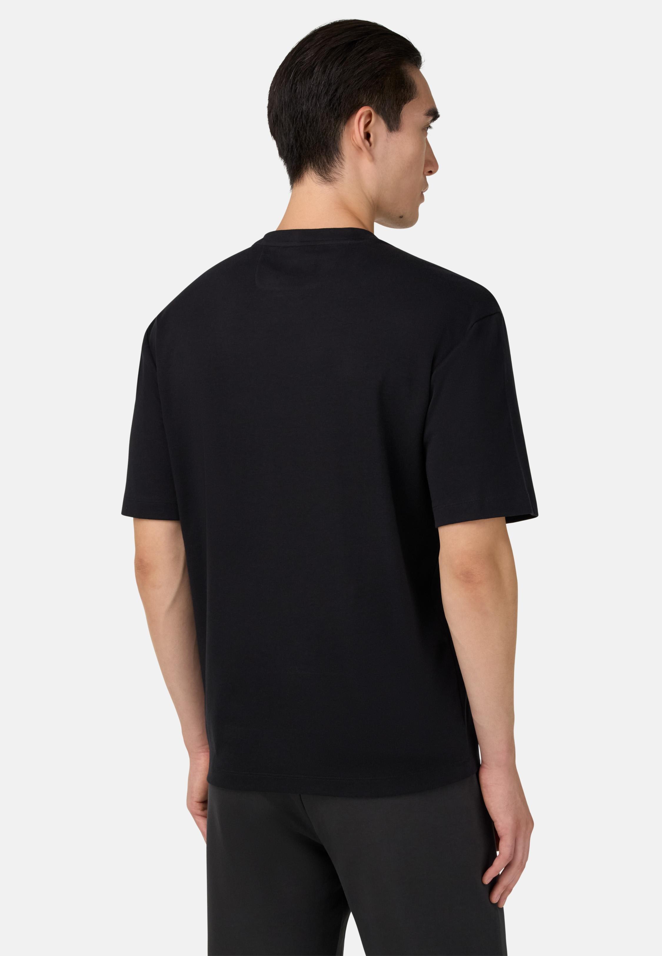 BLACK Pima Cotton T-Shirt, Black, large image number 1
