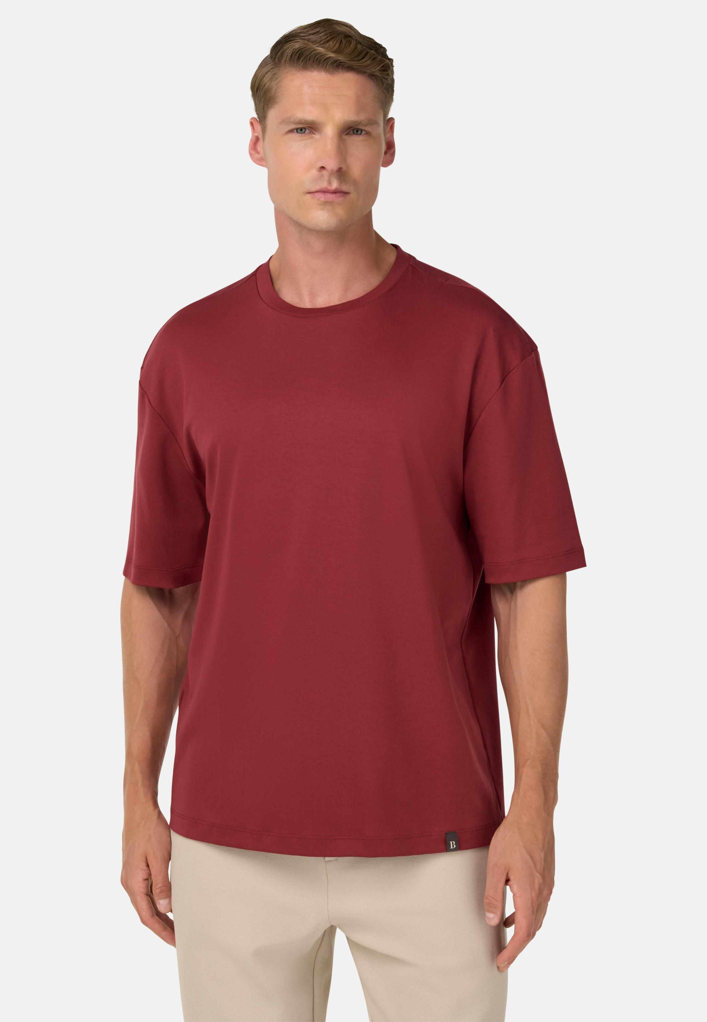 RED Pima Cotton T-Shirt, Burgundy, large image number 0