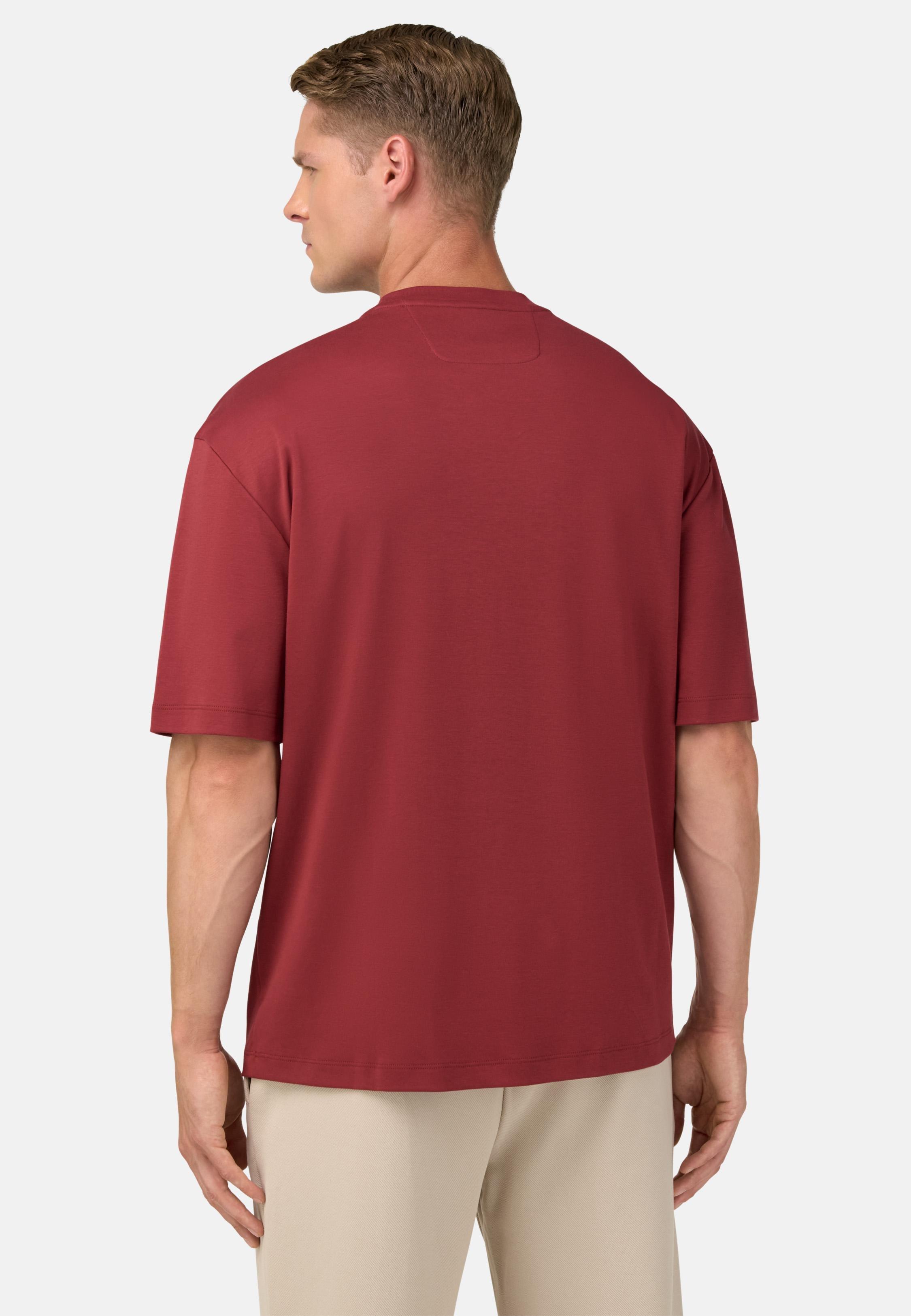 RED Pima Cotton T-Shirt, Burgundy, large image number 1