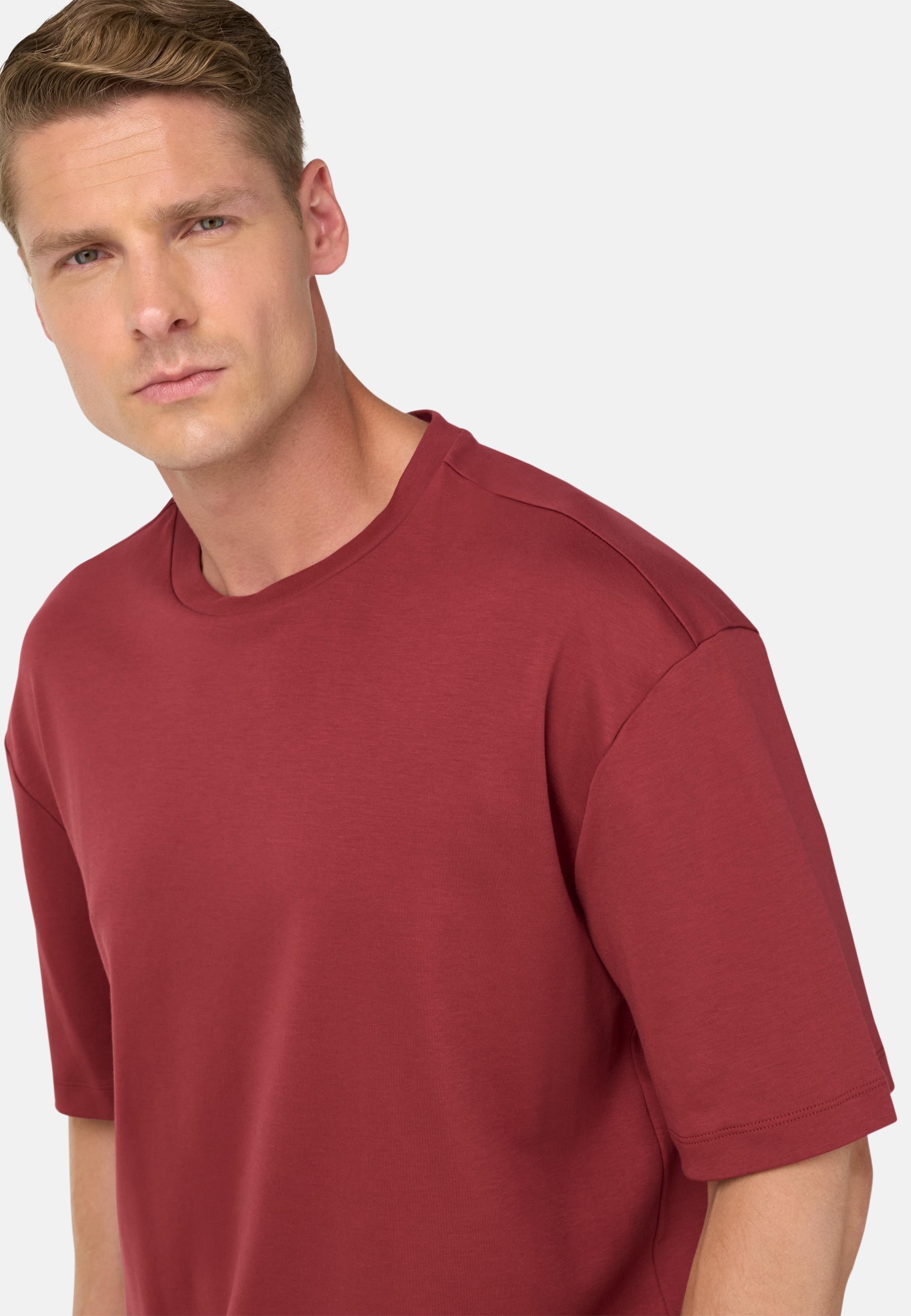RED Pima Cotton T-Shirt, Burgundy, large image number 2